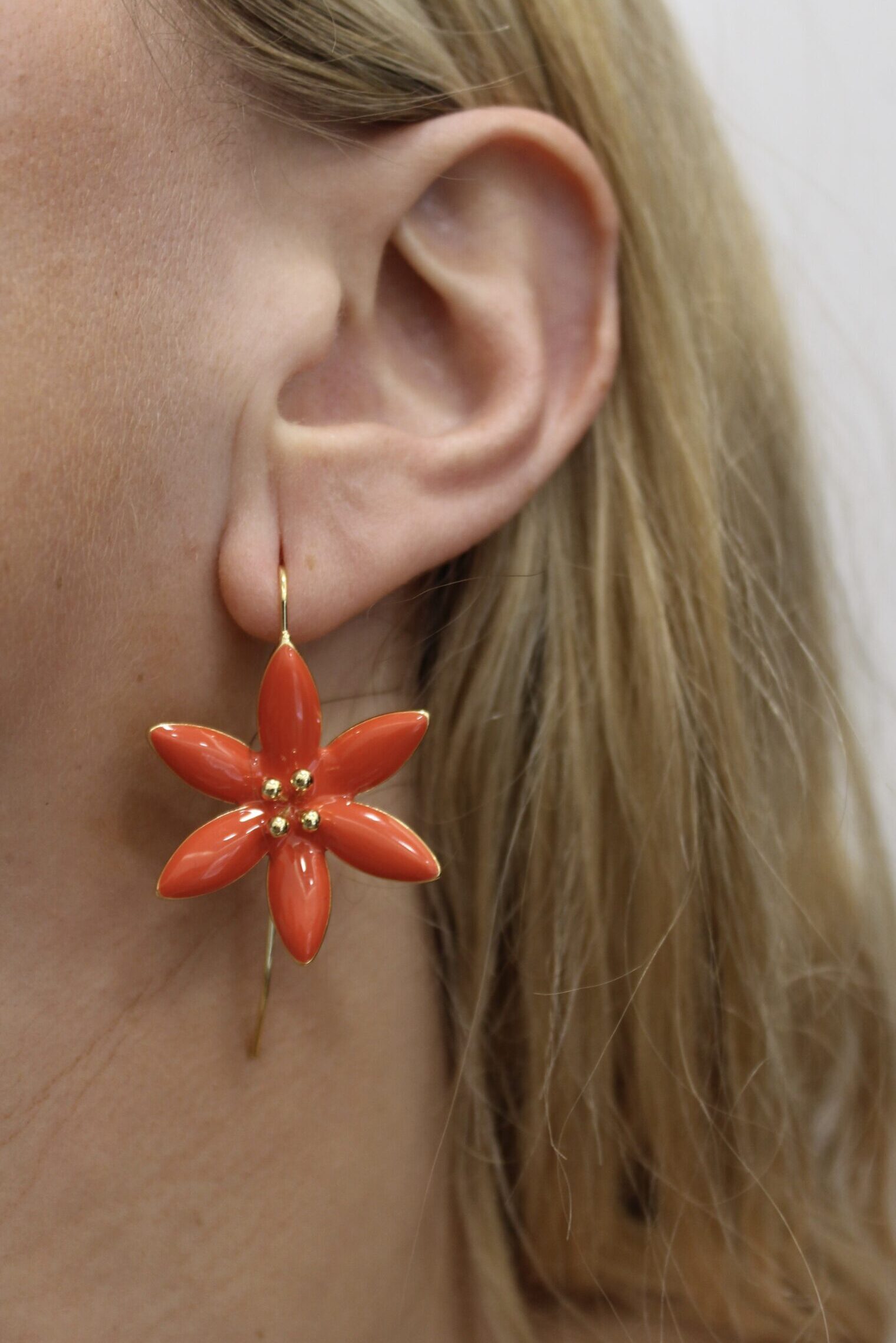 Pendientes Azahar Naranja