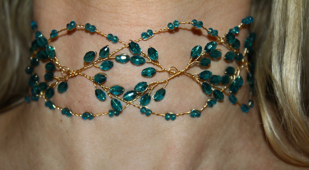 Gargantilla Santa Elena verde viridian