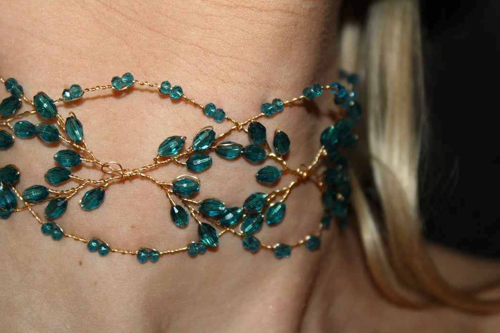 Gargantilla Santa Elena verde viridian