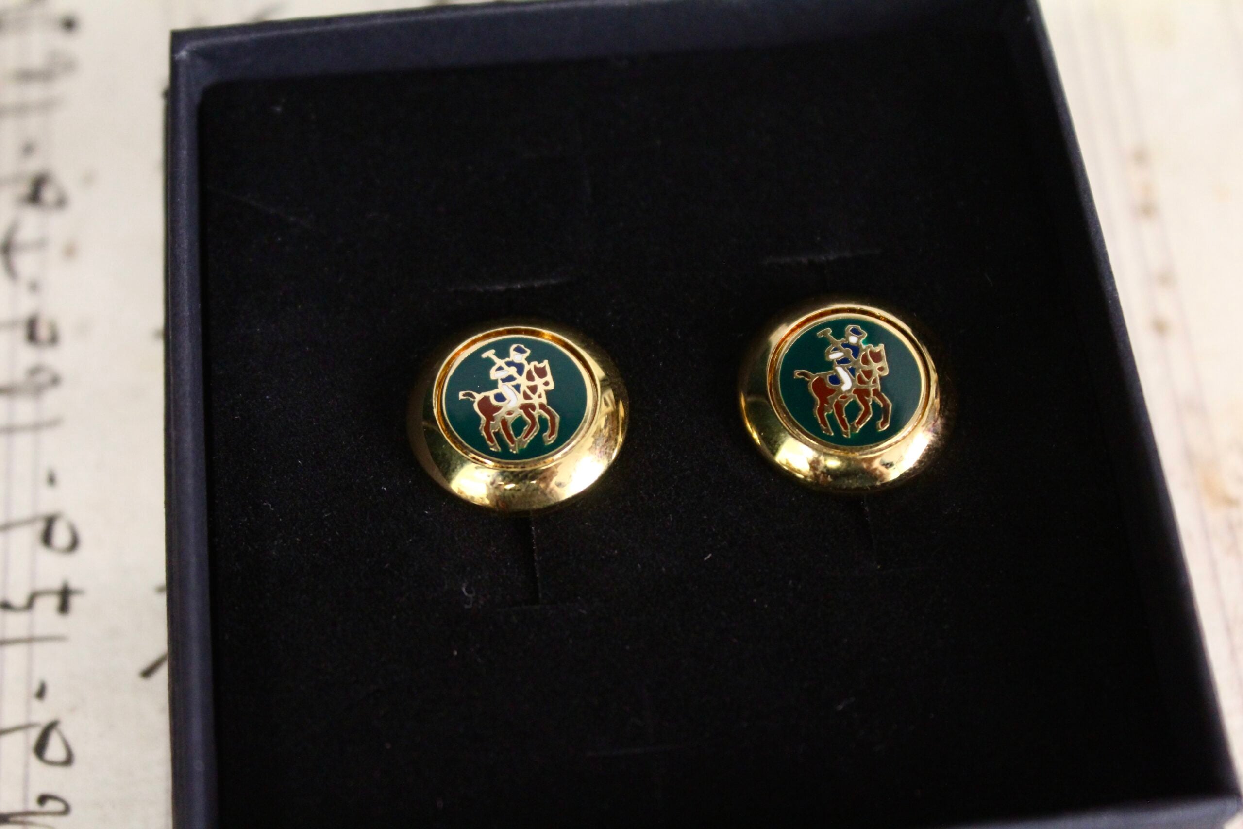 Gemelos vintage italianos de Polo