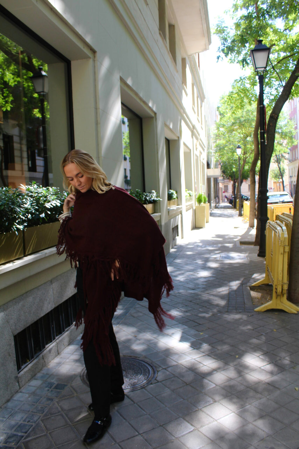 Chal de lana Outlander - Burdeos