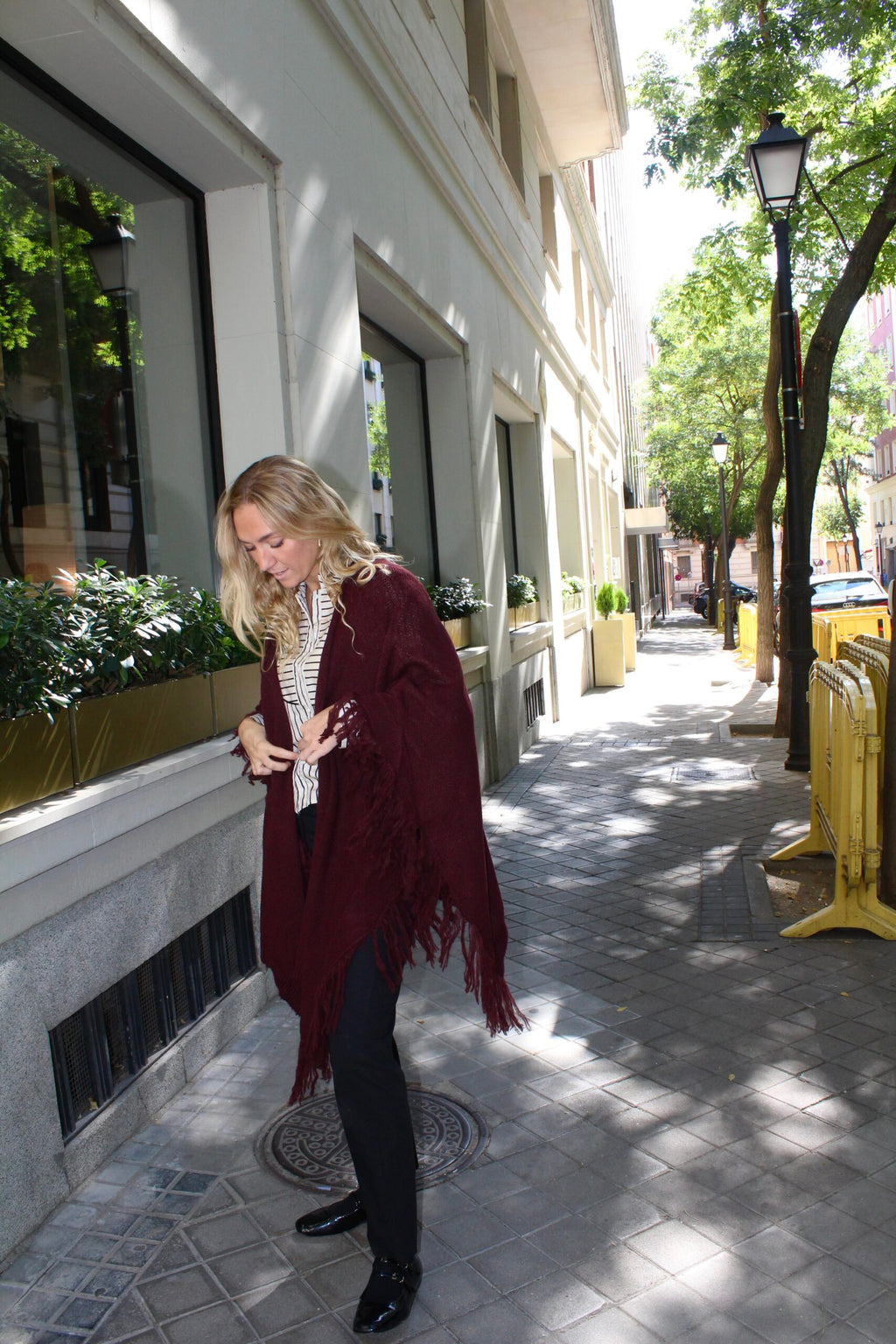 Chal de lana Outlander - Burdeos