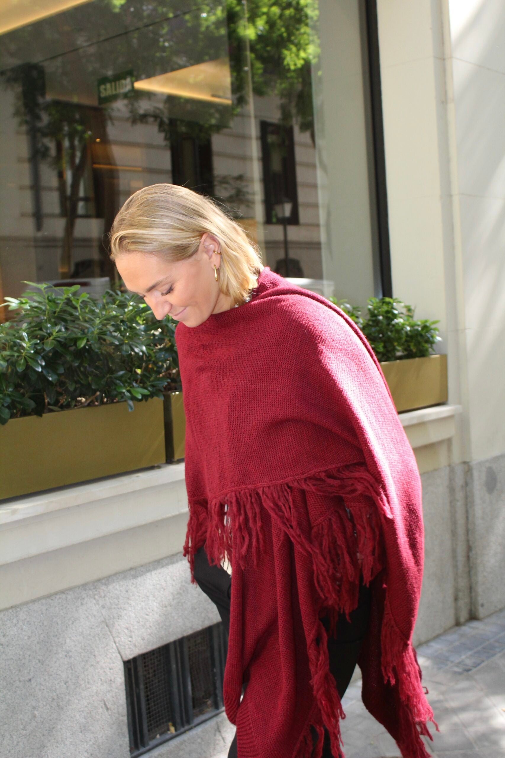 Chal de lana Outlander - Granate