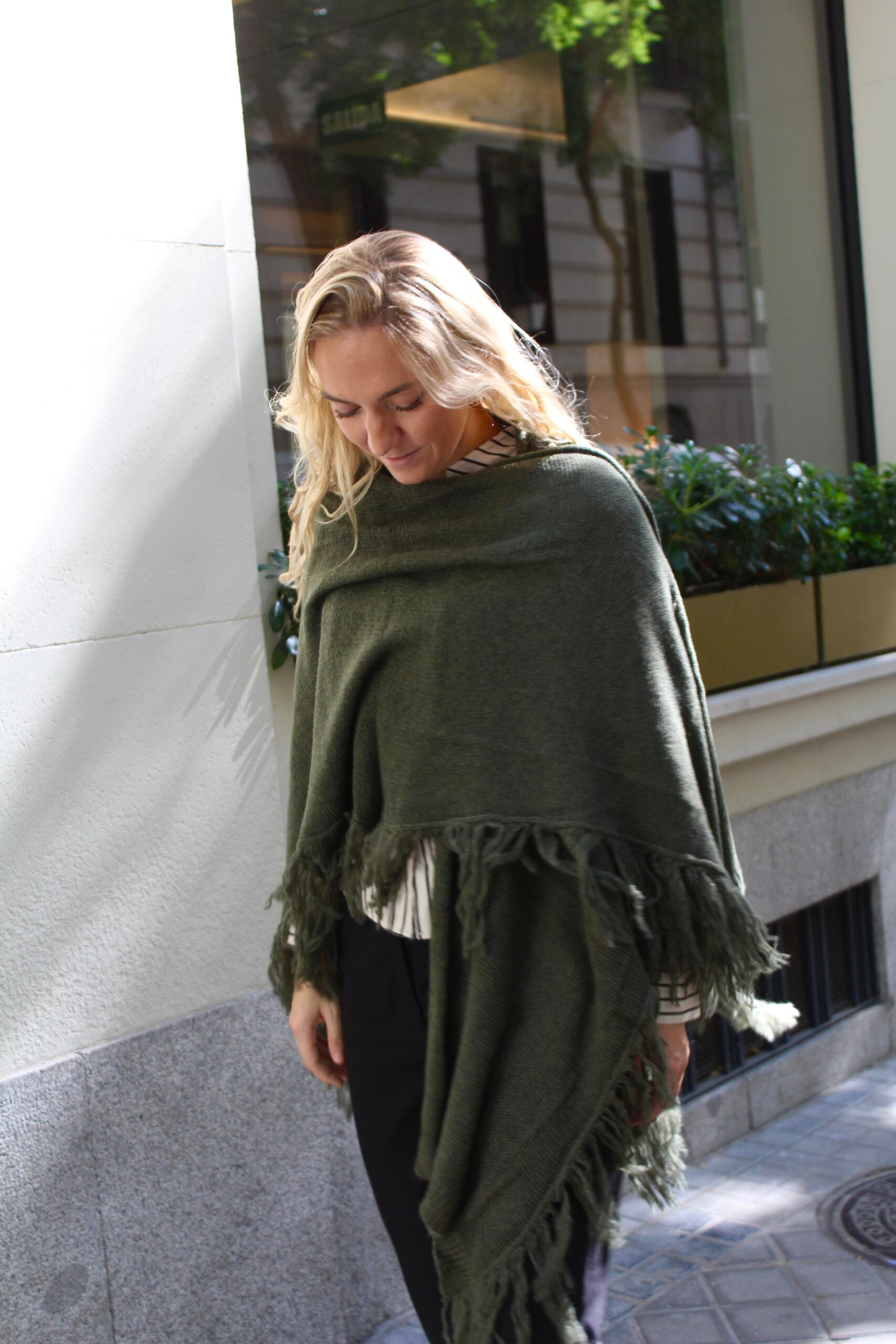 Chal de lana Outlander - Verde caza