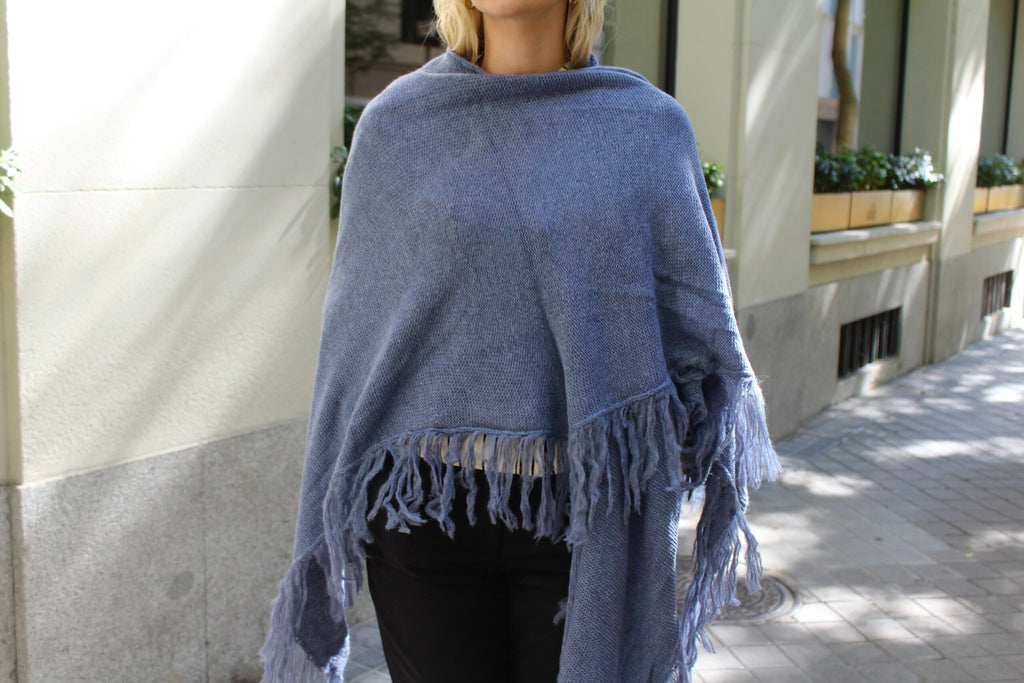 Chal de lana Outlander - Azul Vaquero