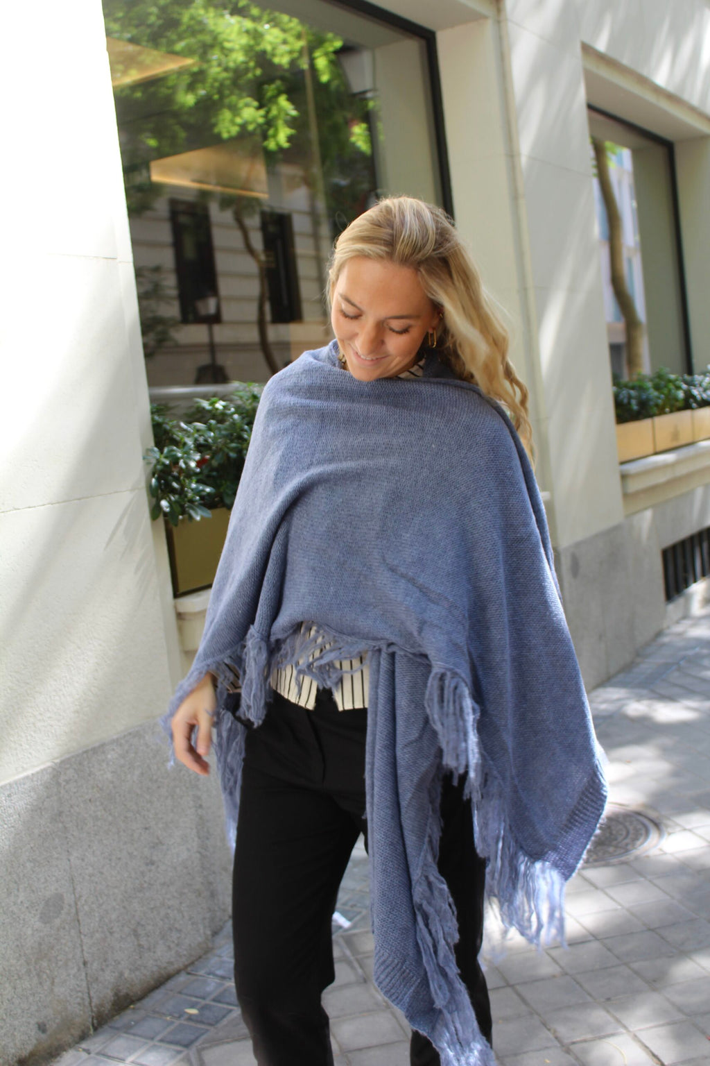 Chal de lana Outlander - Azul Vaquero