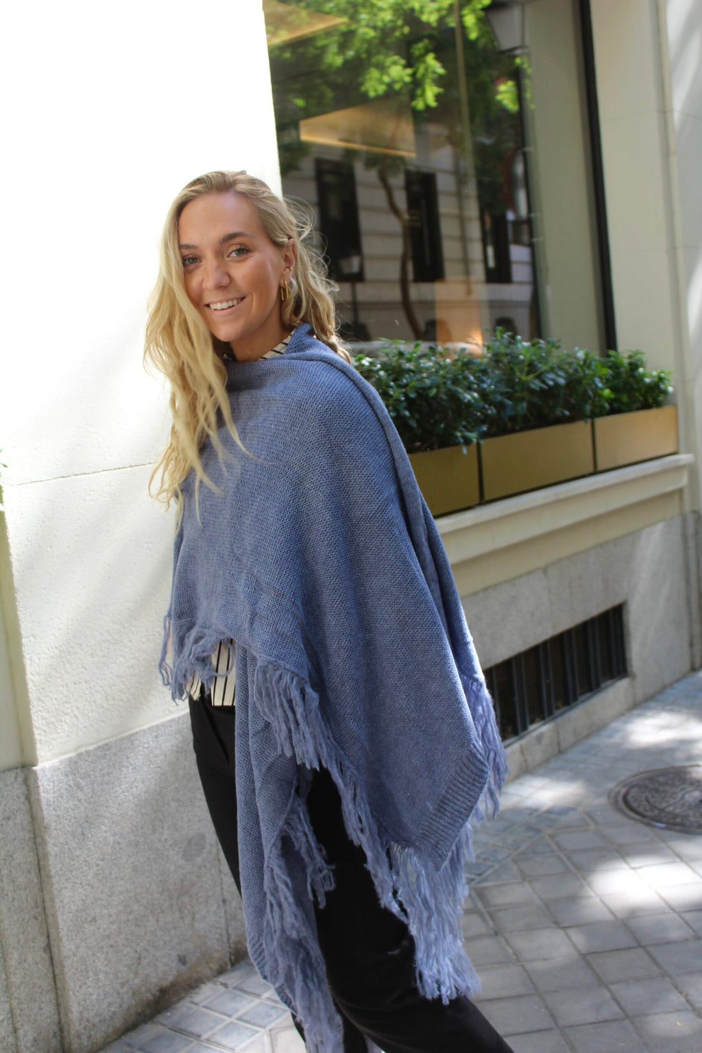 Chal de lana Outlander - Azul Vaquero