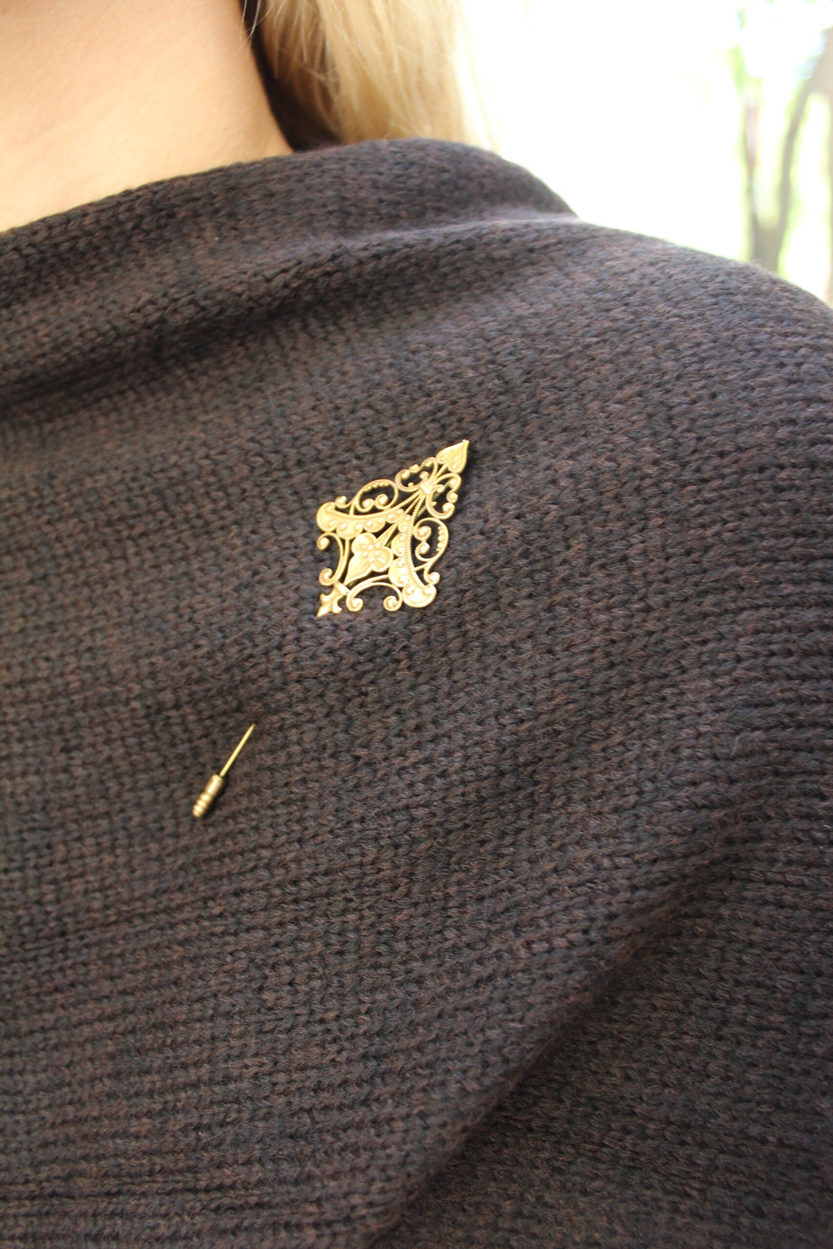 Chal de lana Outlander - Marrón Chocolate