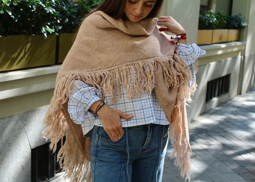 Chal de lana Balmoral - Beige