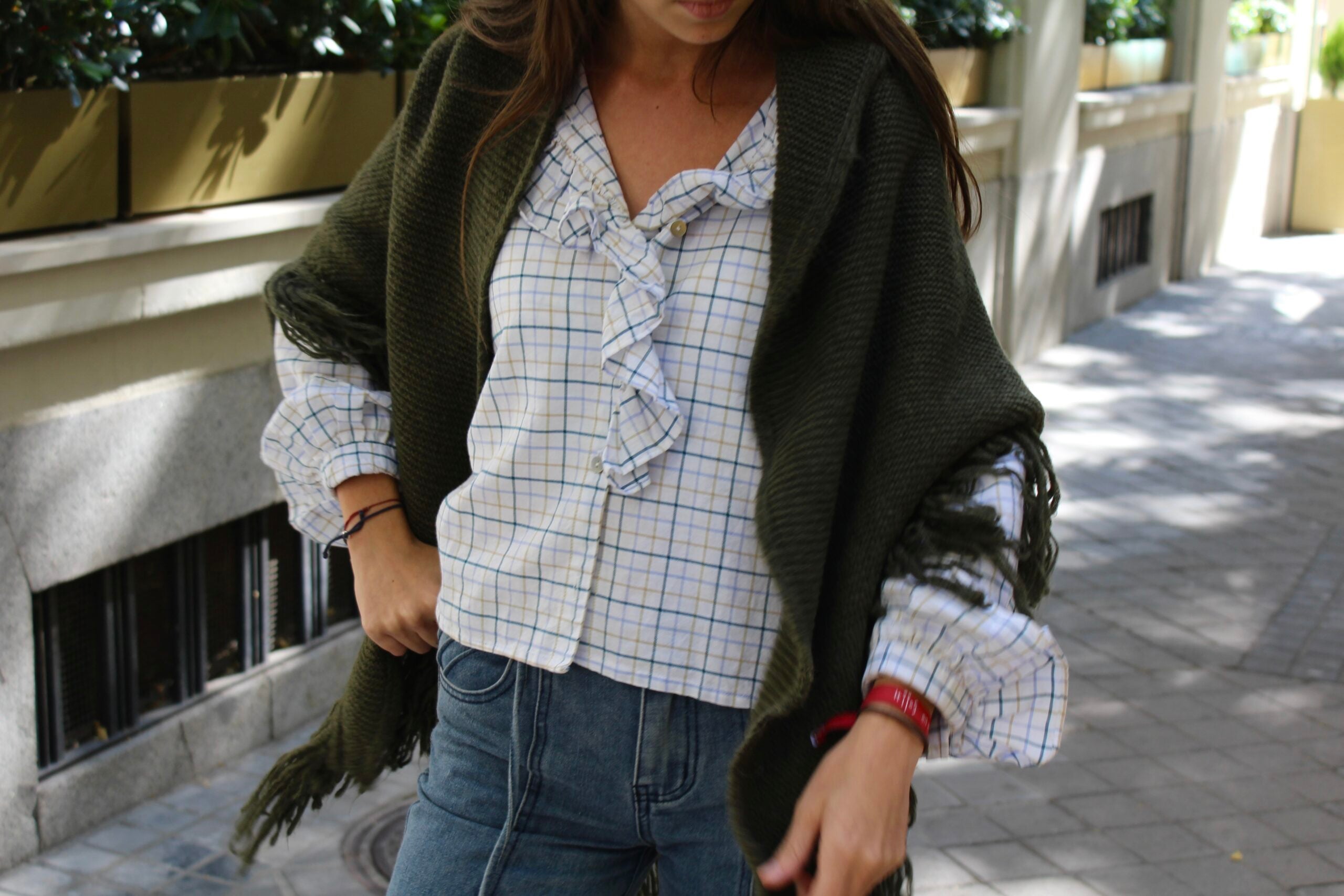 Chal de lana Balmoral - Verde caza