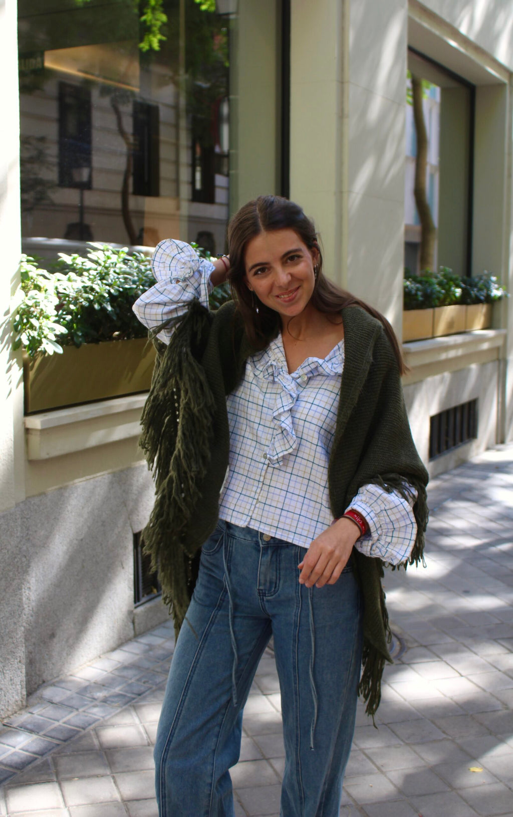 Chal de lana Balmoral - Verde caza