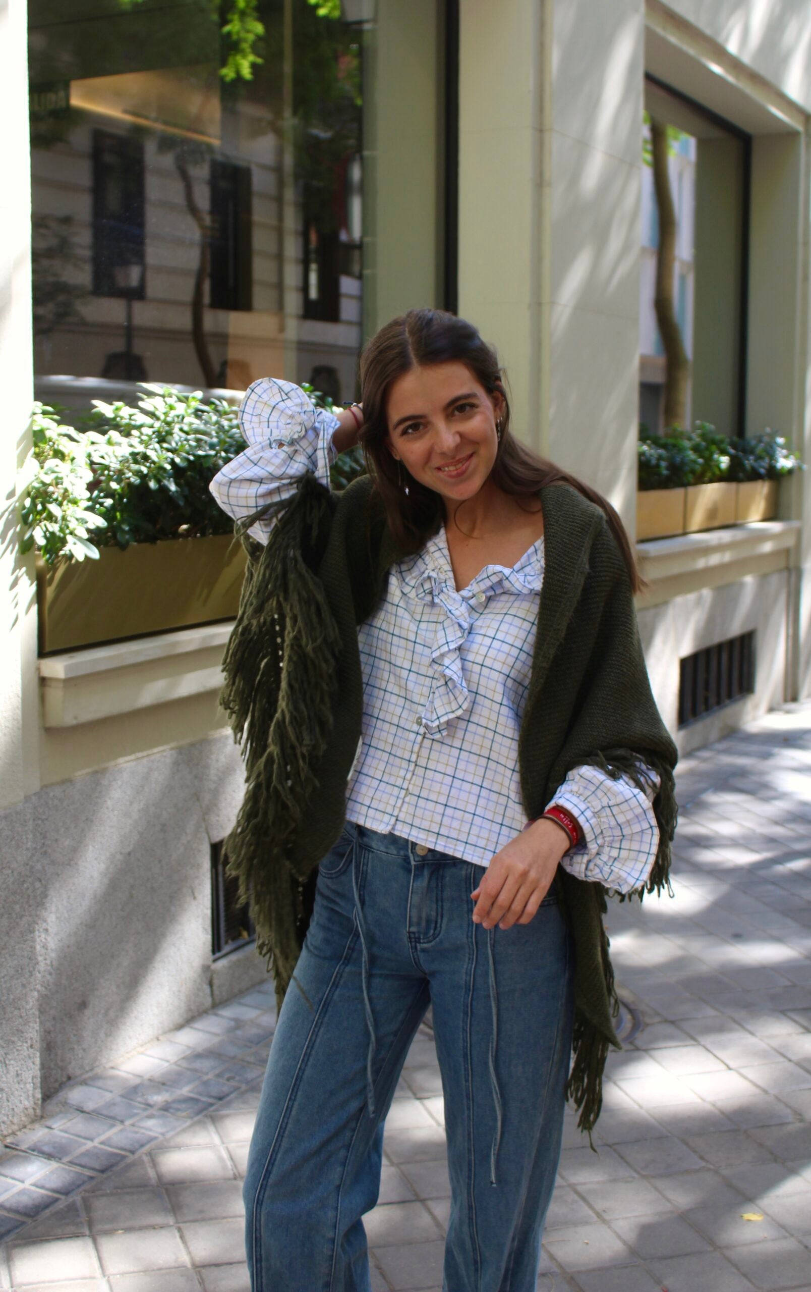 Chal de lana Balmoral - Verde caza