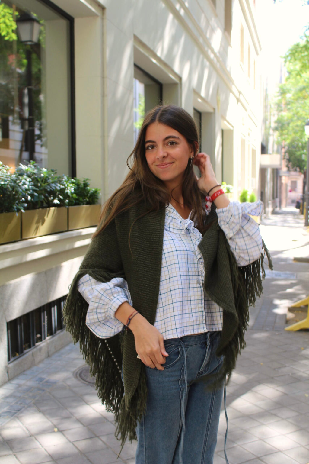 Chal de lana Balmoral - Verde caza