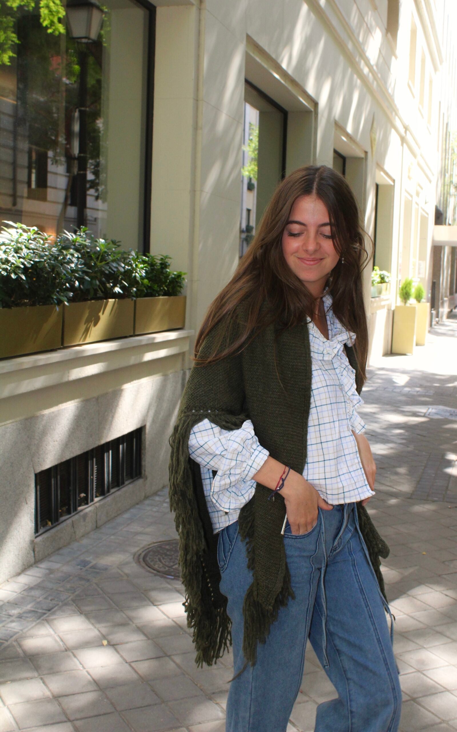 Chal de lana Balmoral - Verde caza