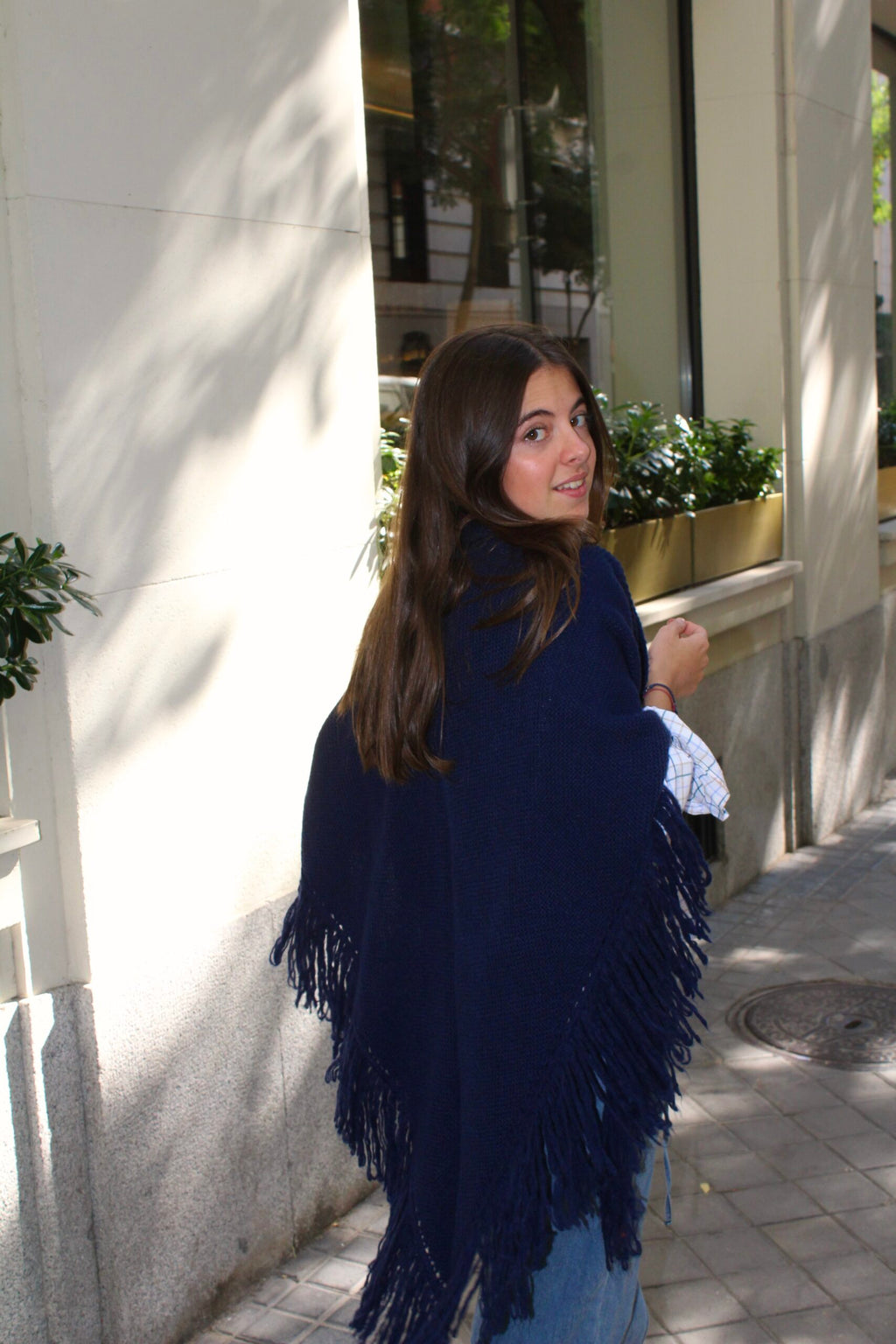 Chal de lana Balmoral - Azul Marino