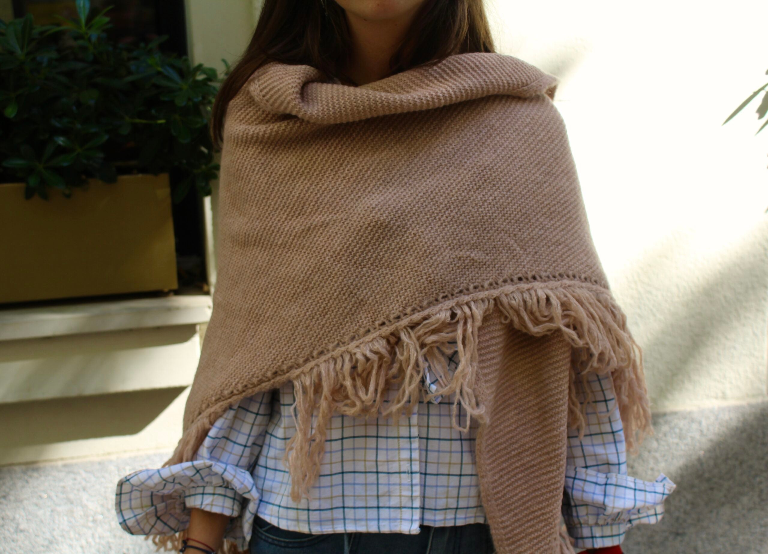 Chal de lana Balmoral - Camel