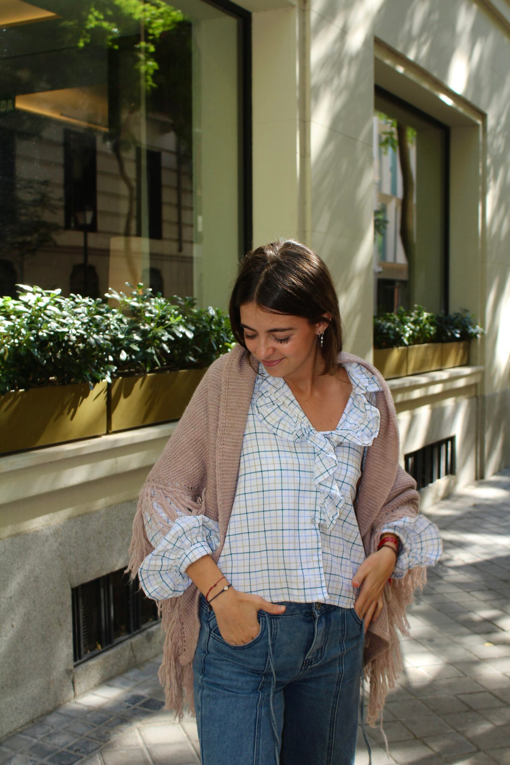 Chal de lana Balmoral - Rosa Maquillaje