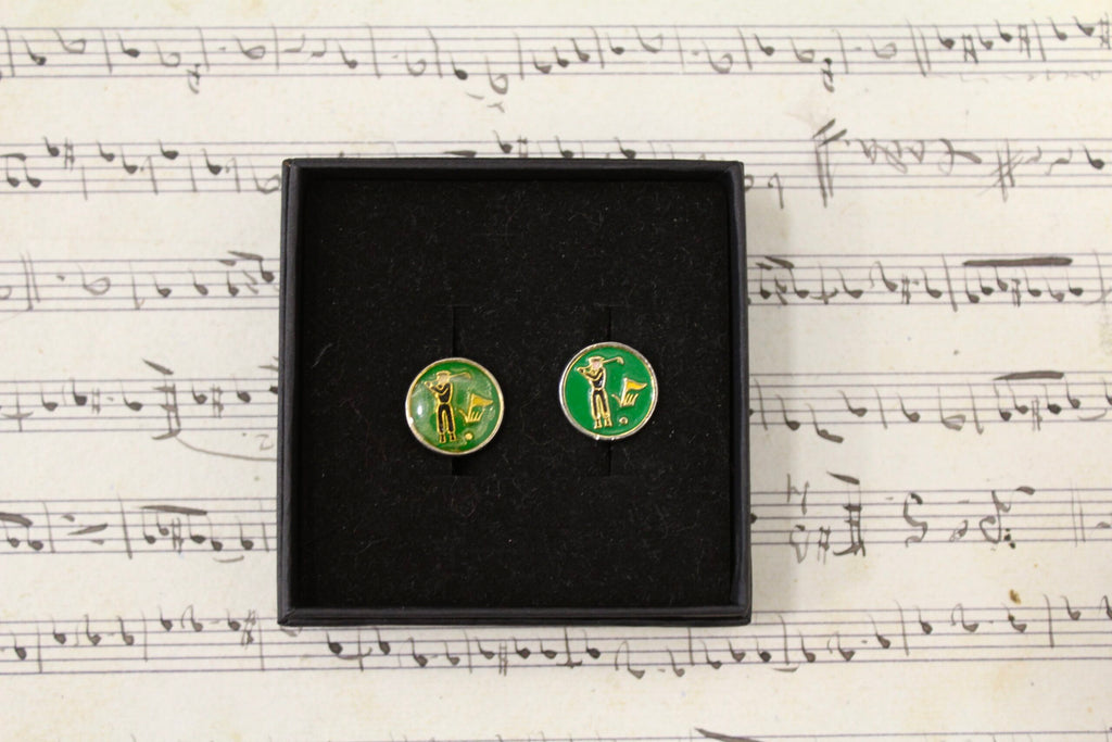 Gemelos vintage de Golf green