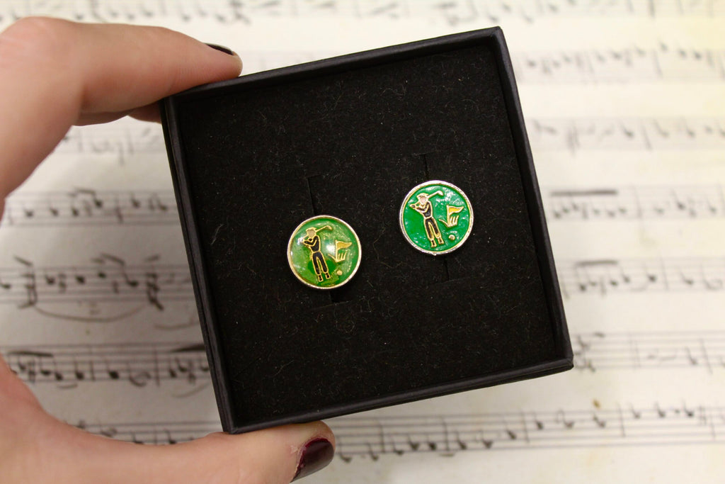 Gemelos vintage de Golf green