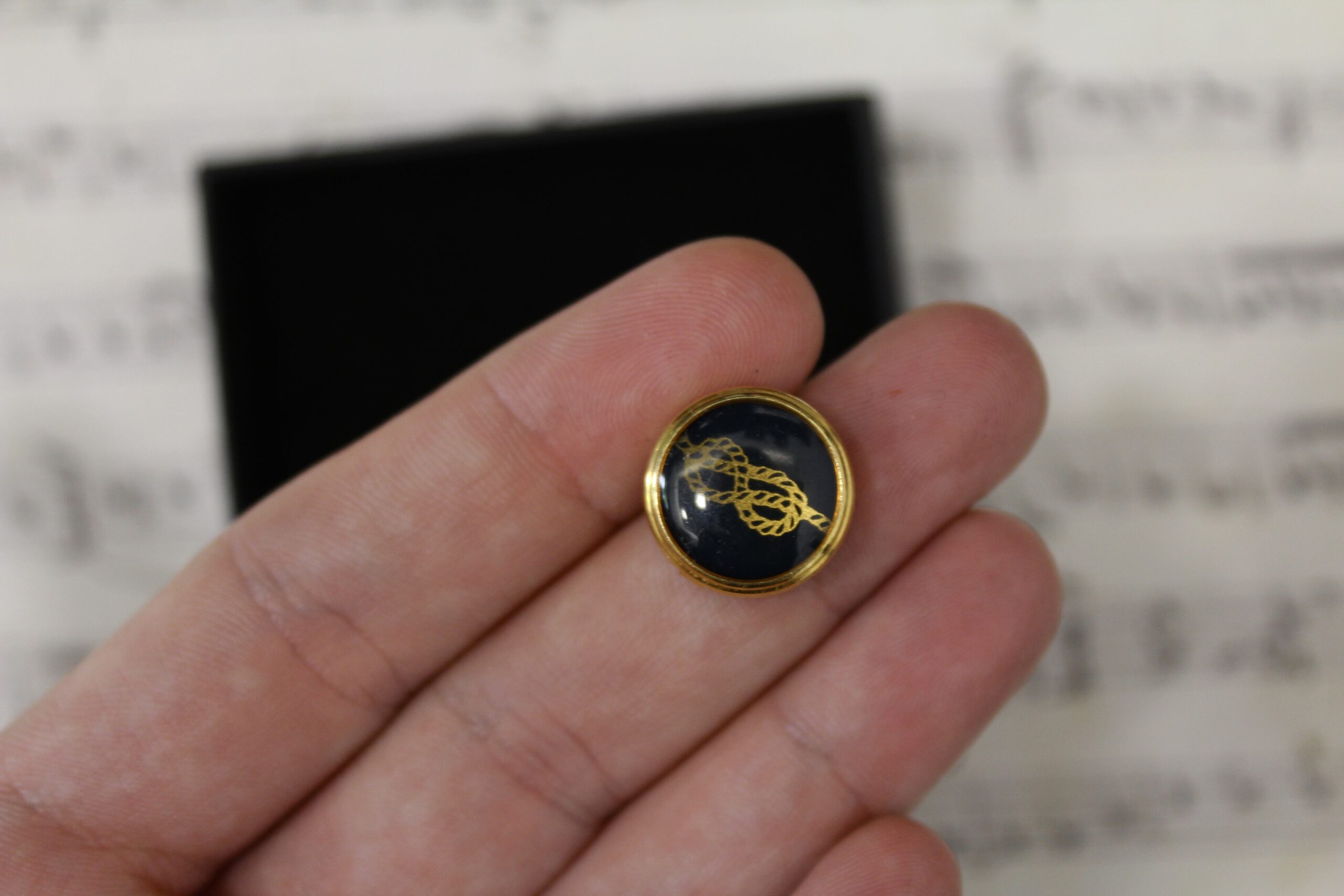 Gemelos Cubrebotones vintage franceses de amarras