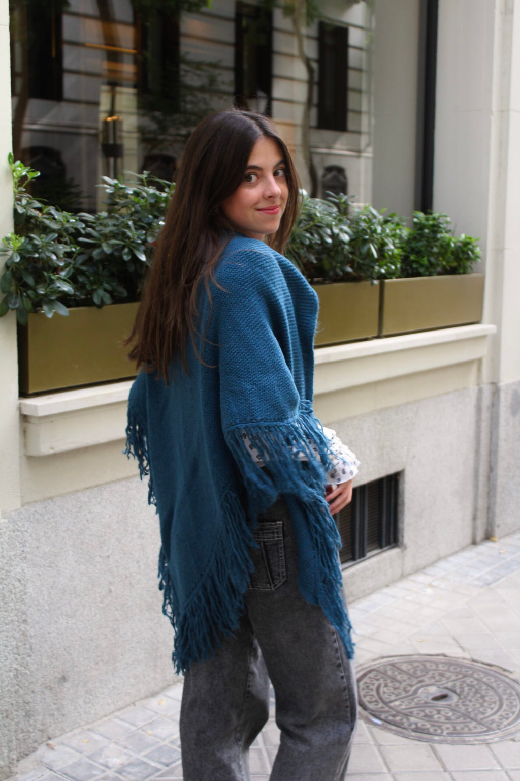 Chal de lana Balmoral - Azul índigo