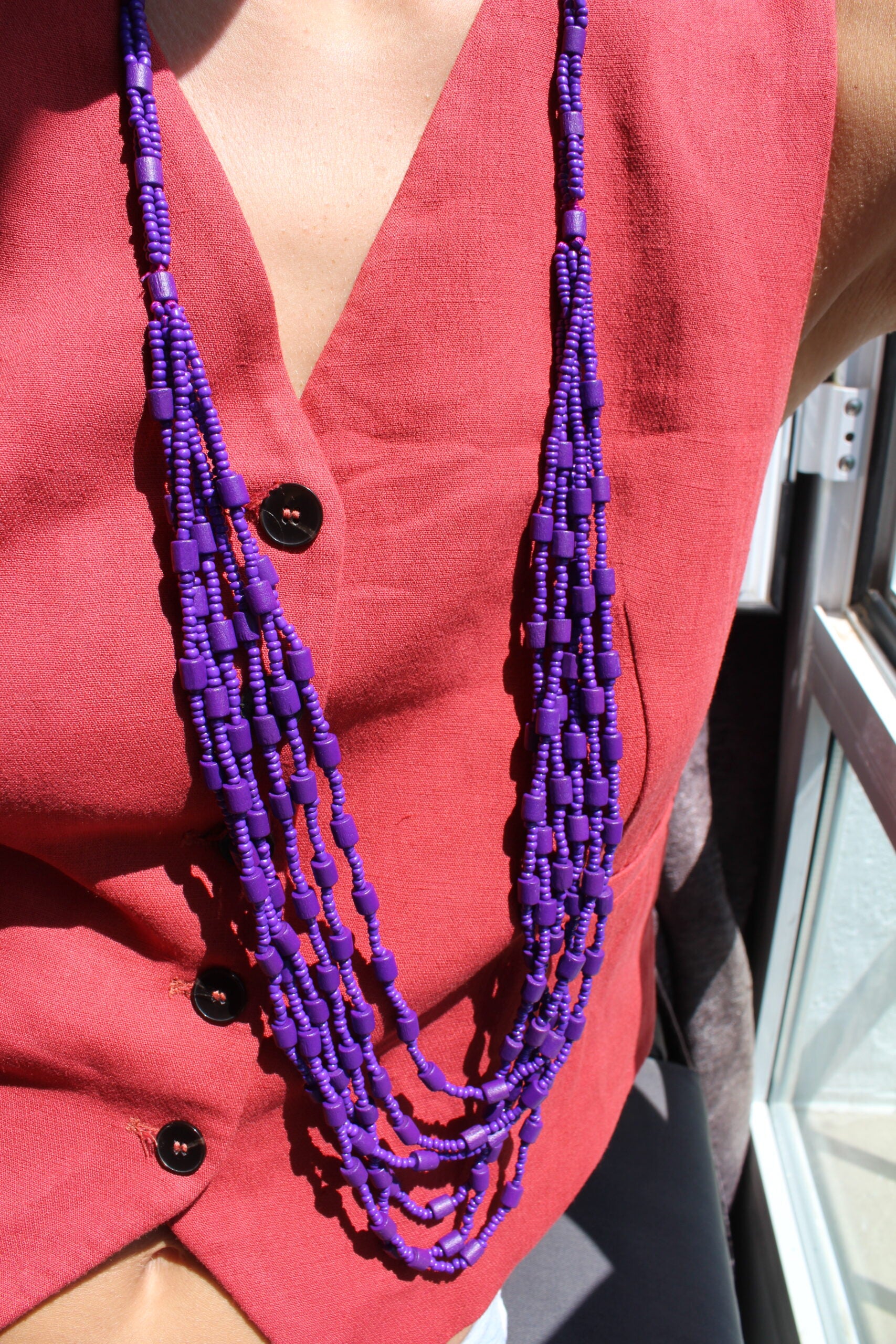 Collar Calella Multiposición (negro, morado, rojo)