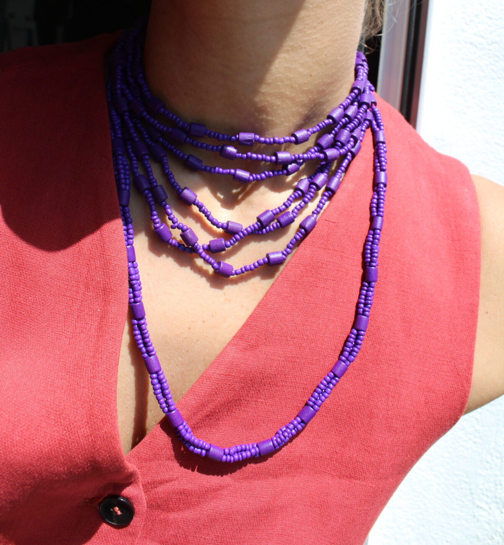 Collar Calella Multiposición (negro, morado, rojo)