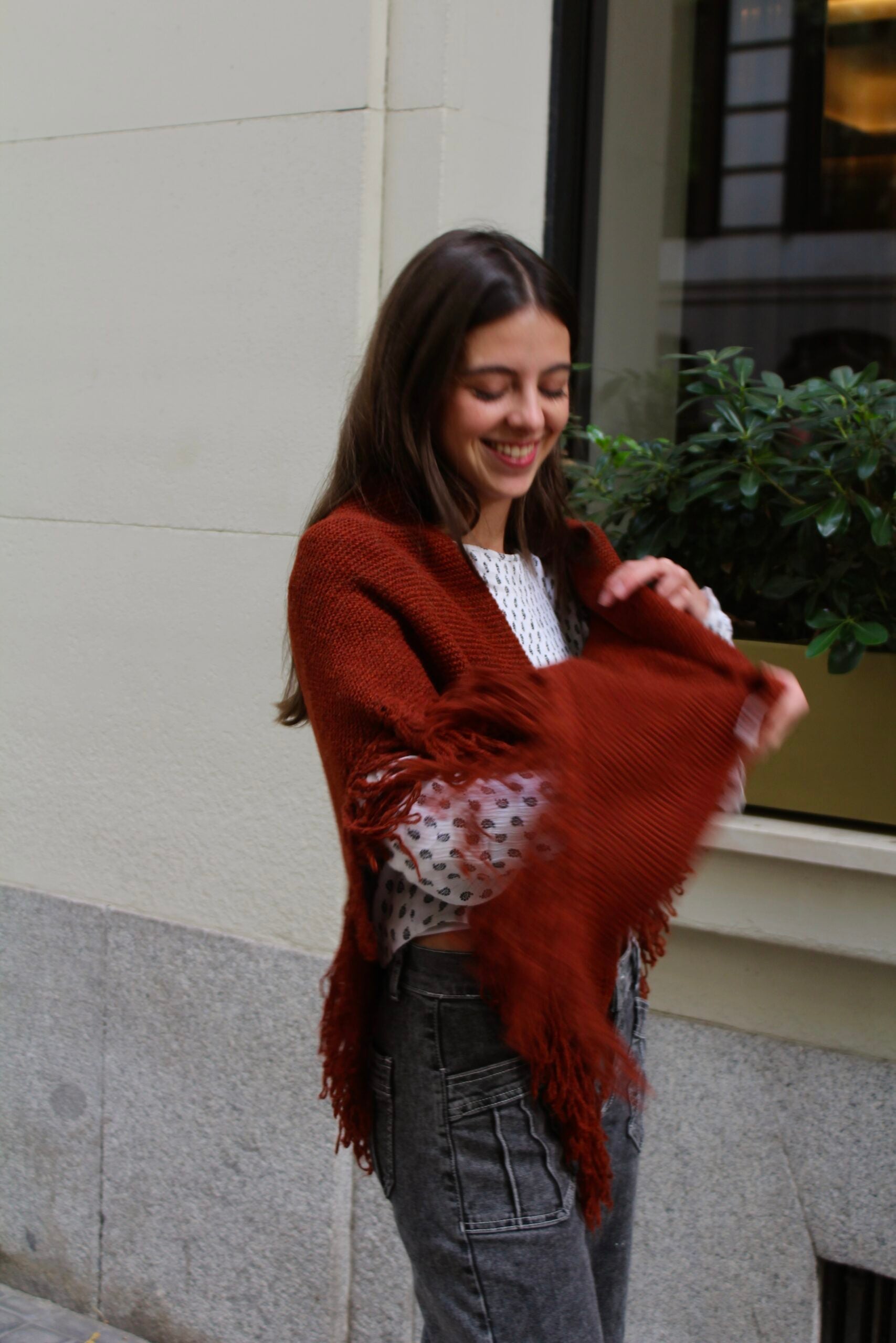 Chal de lana Balmoral - Teja