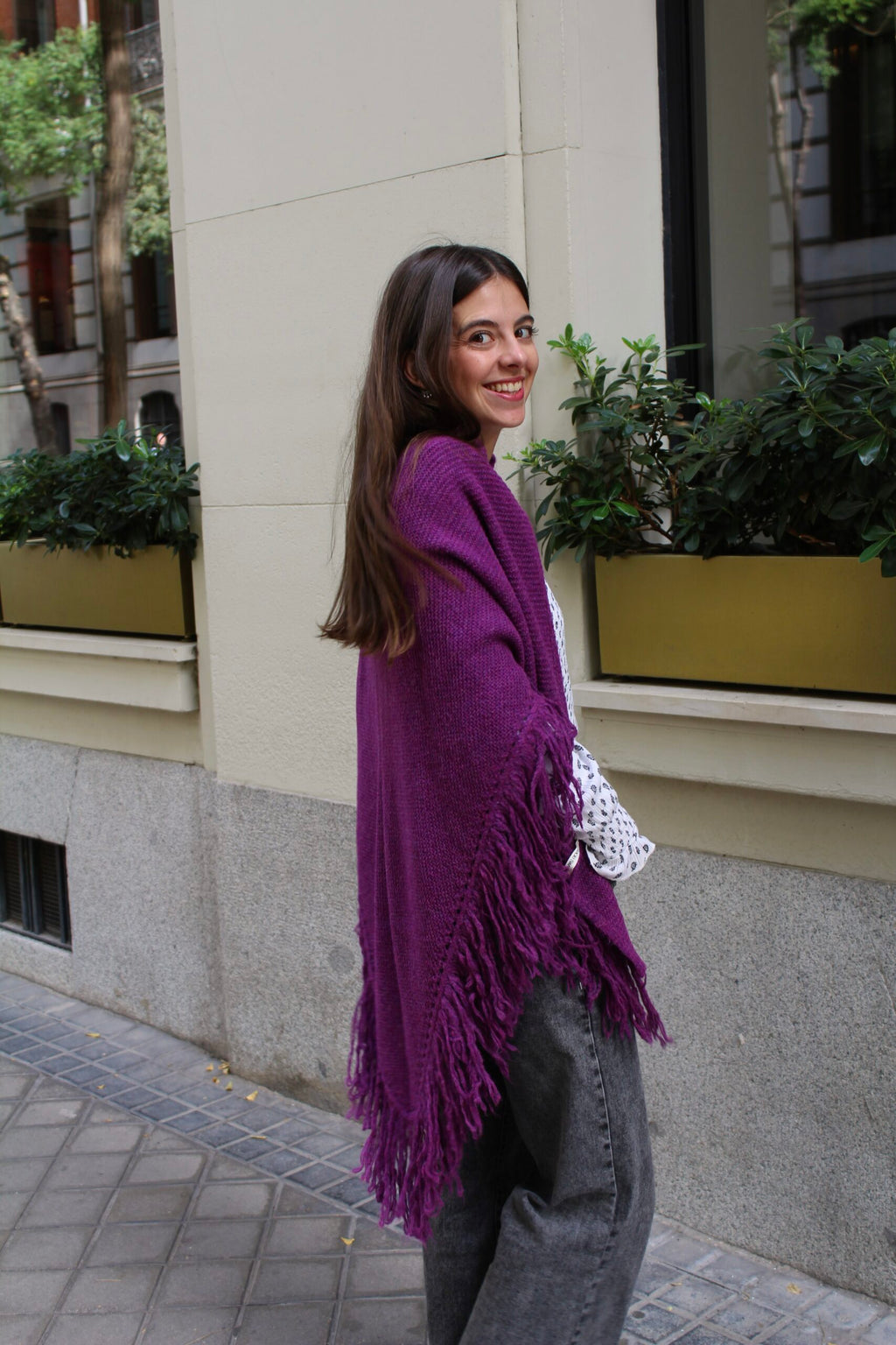 Chal de lana Balmoral - Morado