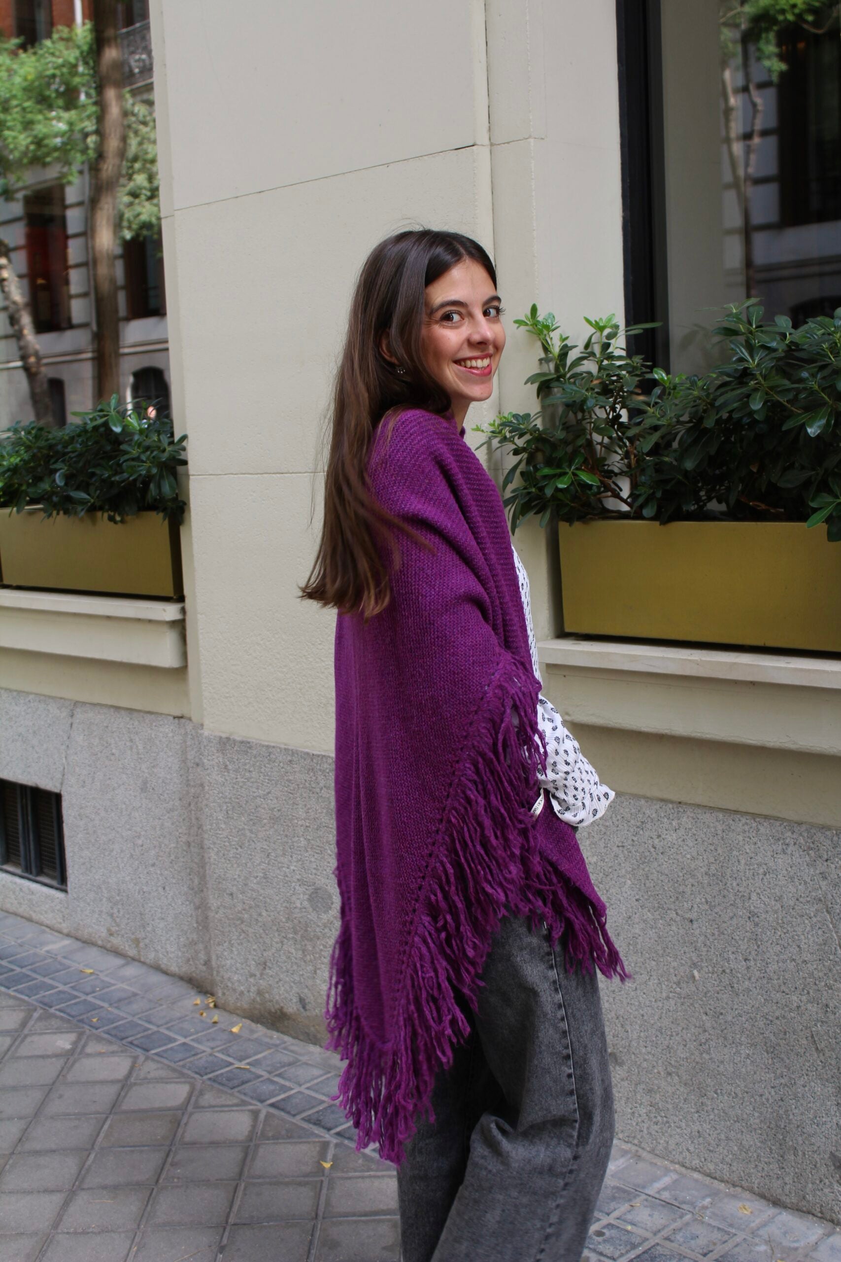 Chal de lana Balmoral - Morado