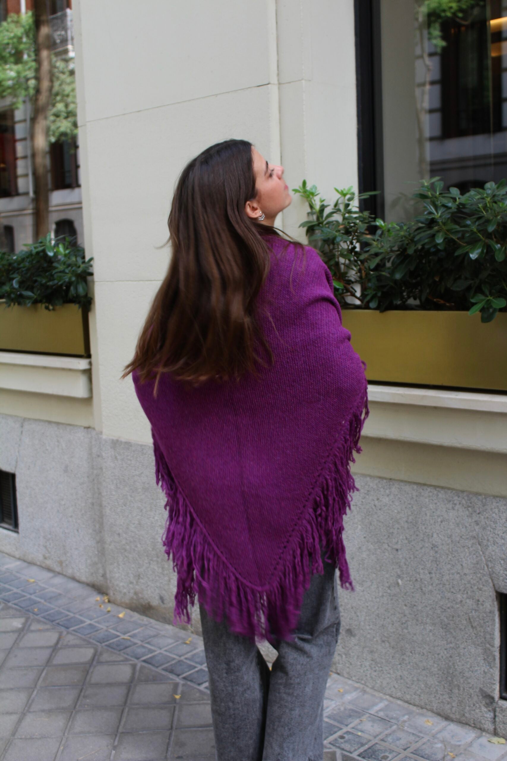 Chal de lana Balmoral - Morado