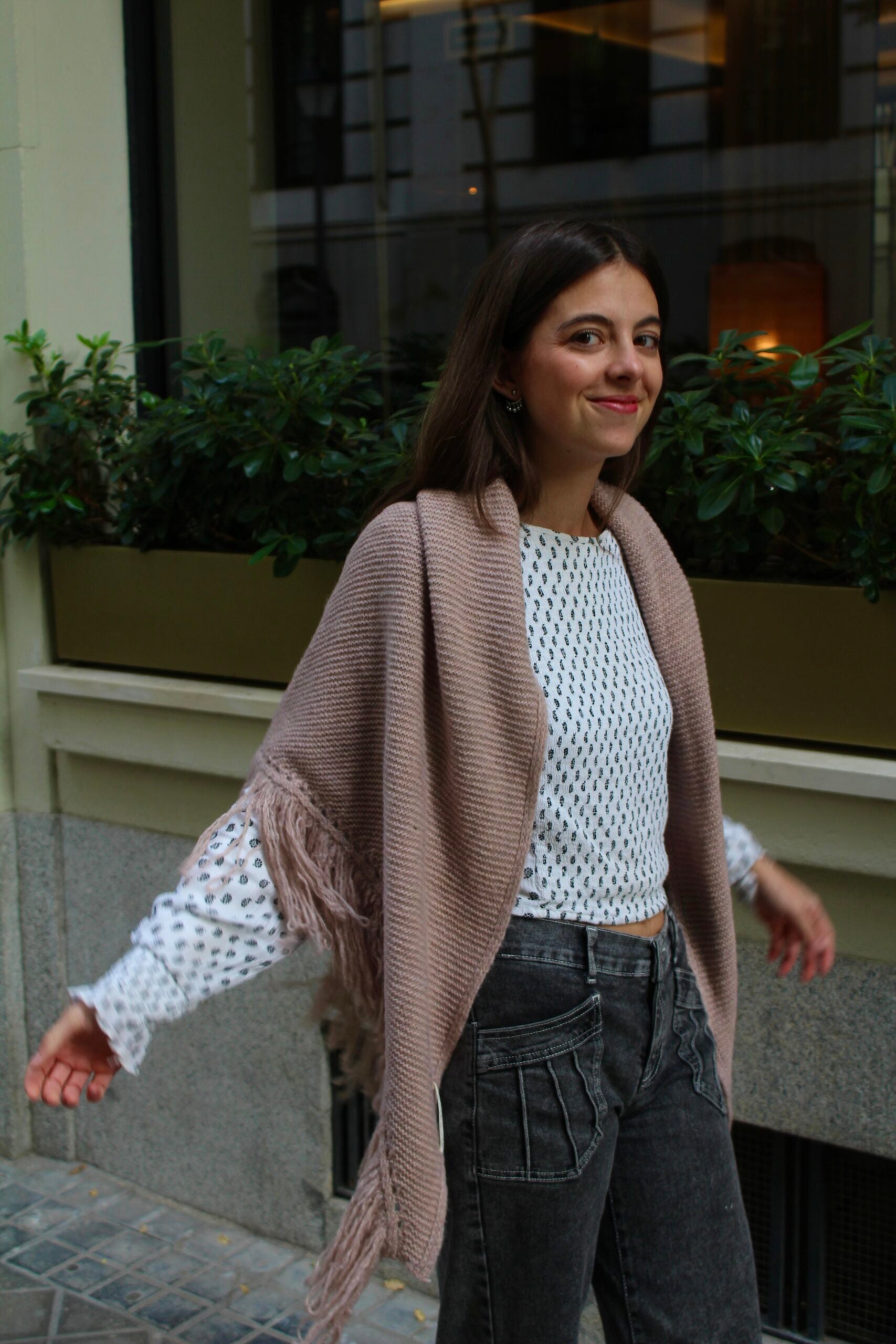 Chal de lana Balmoral - Rosa Empolvado