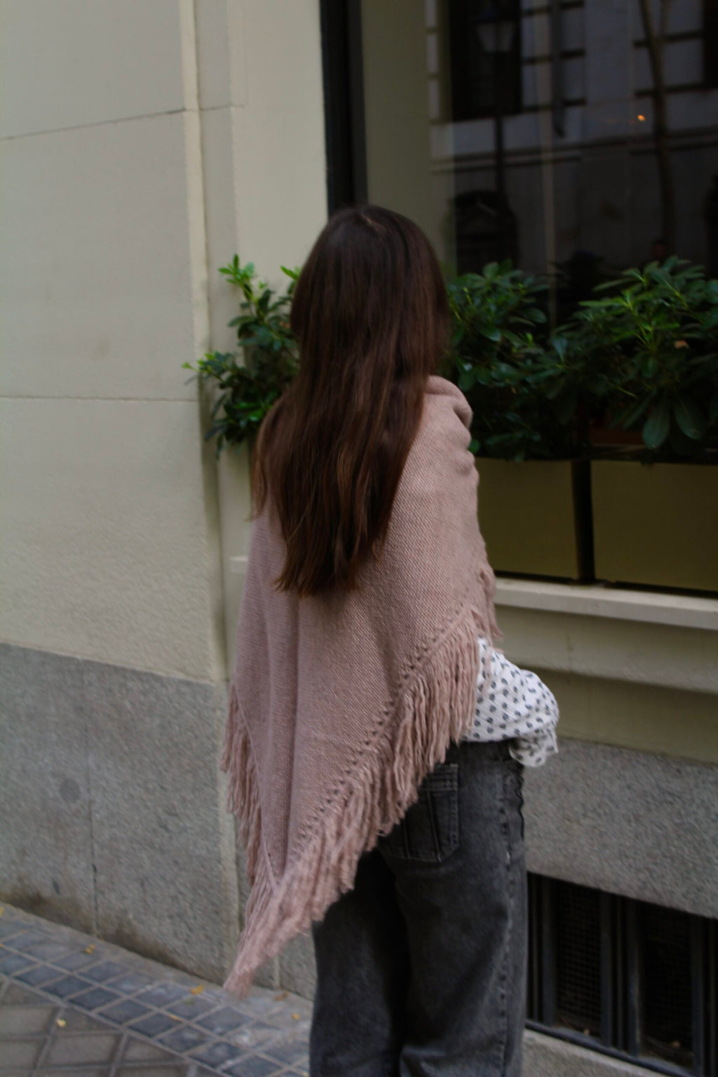 Chal de lana Balmoral - Rosa Empolvado