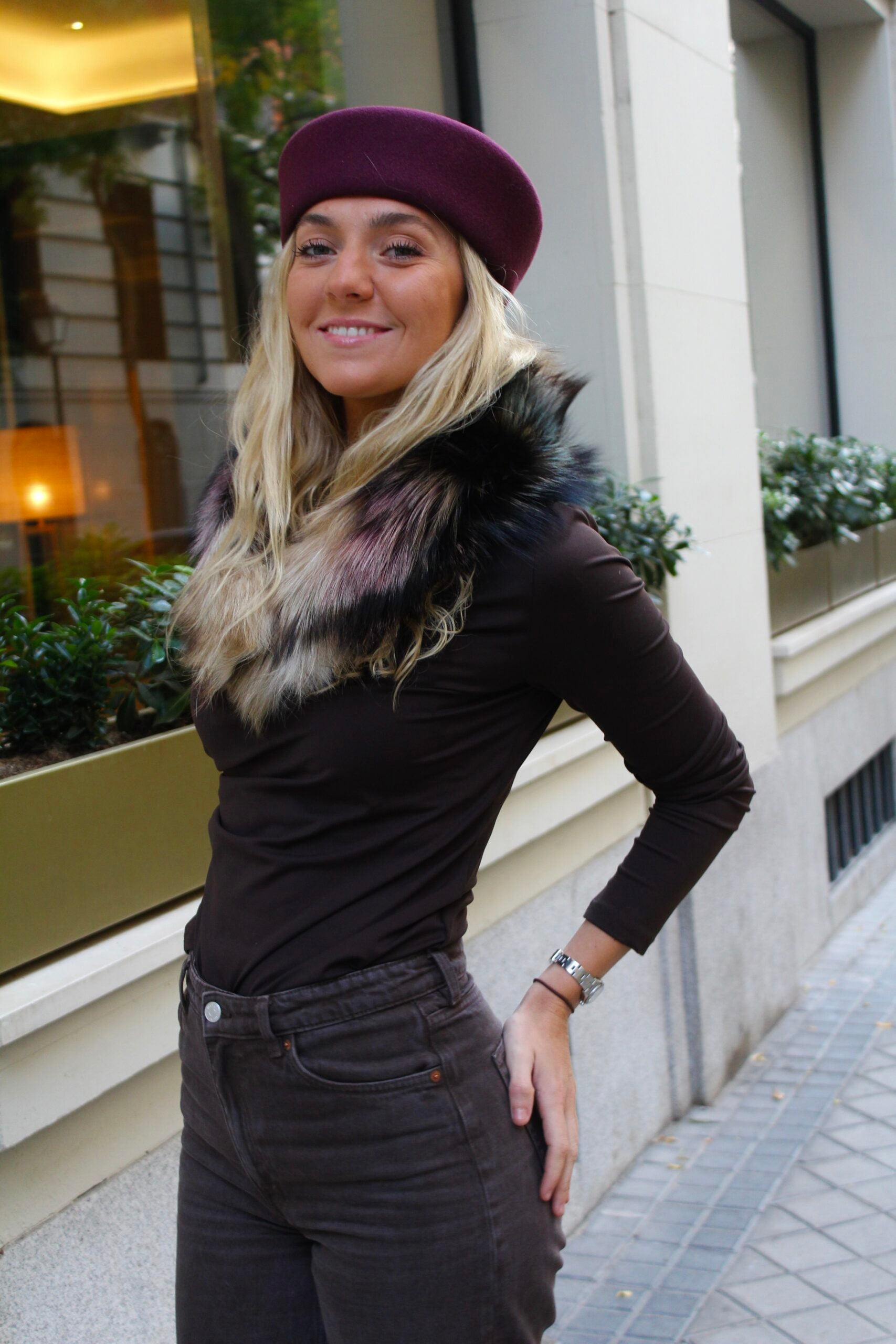 Cuello Verbier de pelo natural de Zorro 100% - Degradado