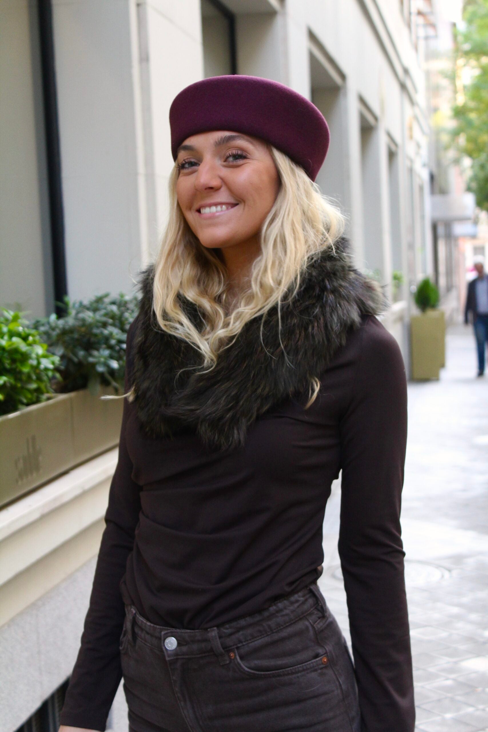 Cuello Verbier de pelo natural de Marmota 100% - Verde Tundra