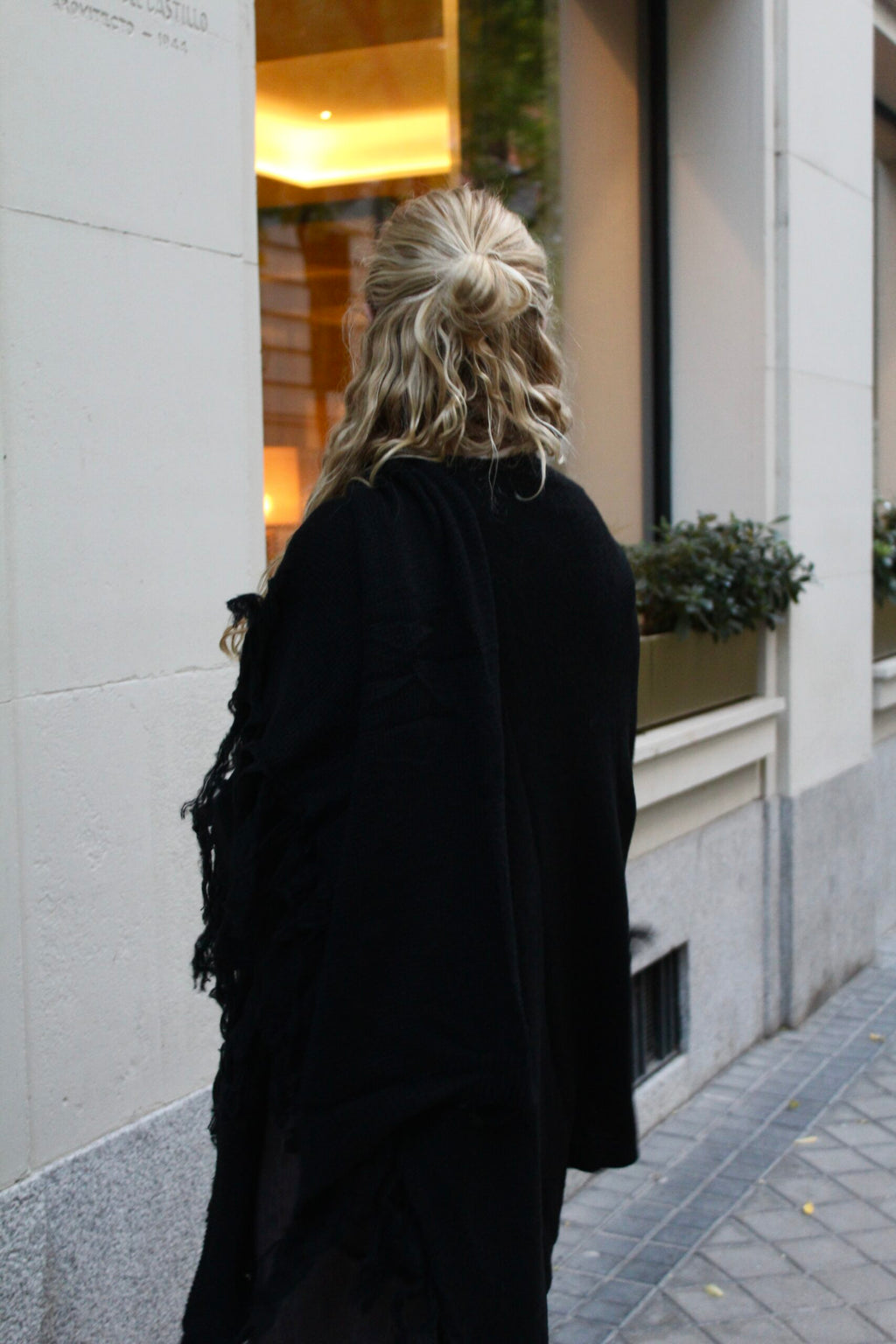 Chal de lana Outlander - Negro