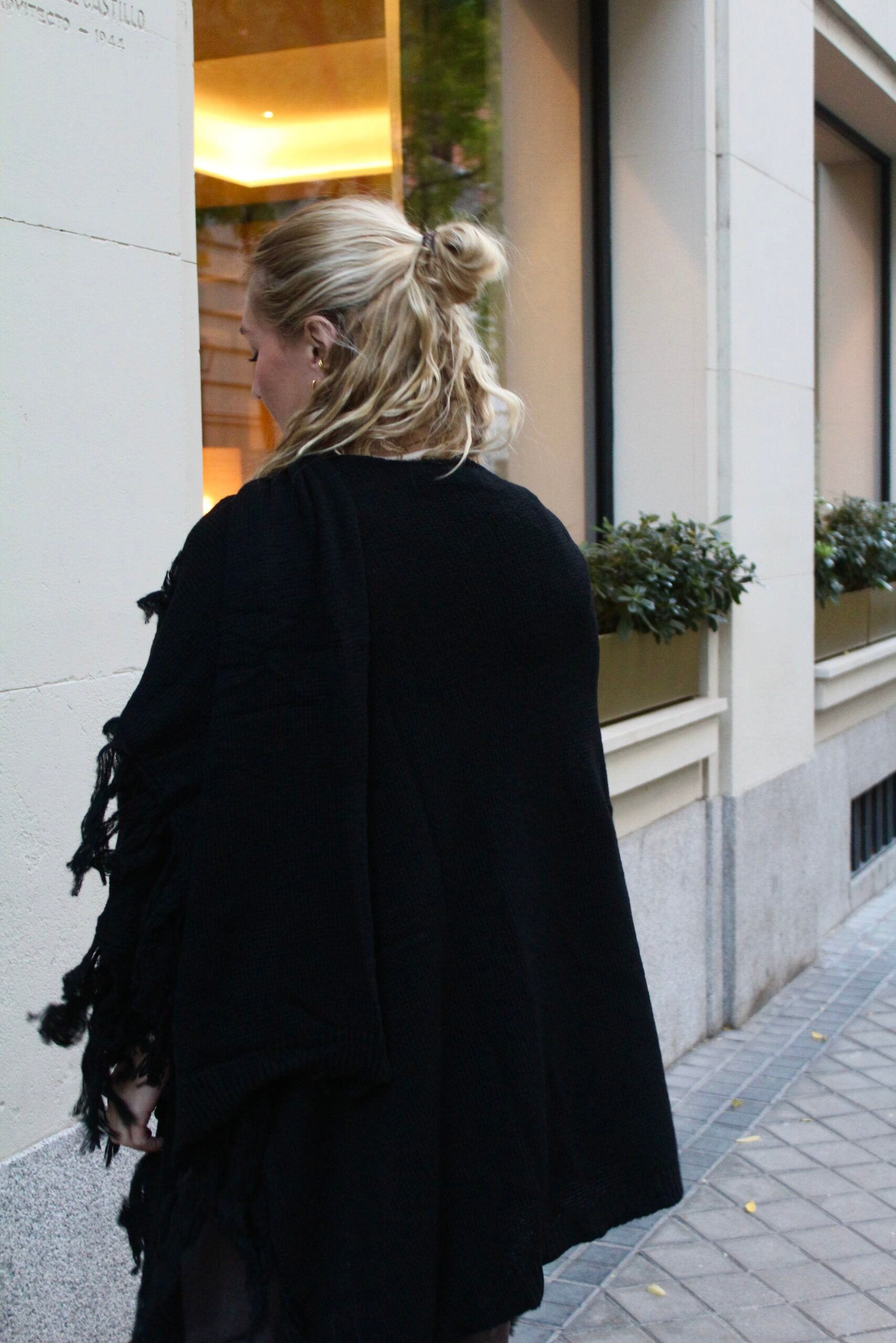 Chal de lana Outlander - Negro