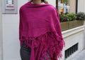 Xaile de lã Outlander - Rosa Magenta