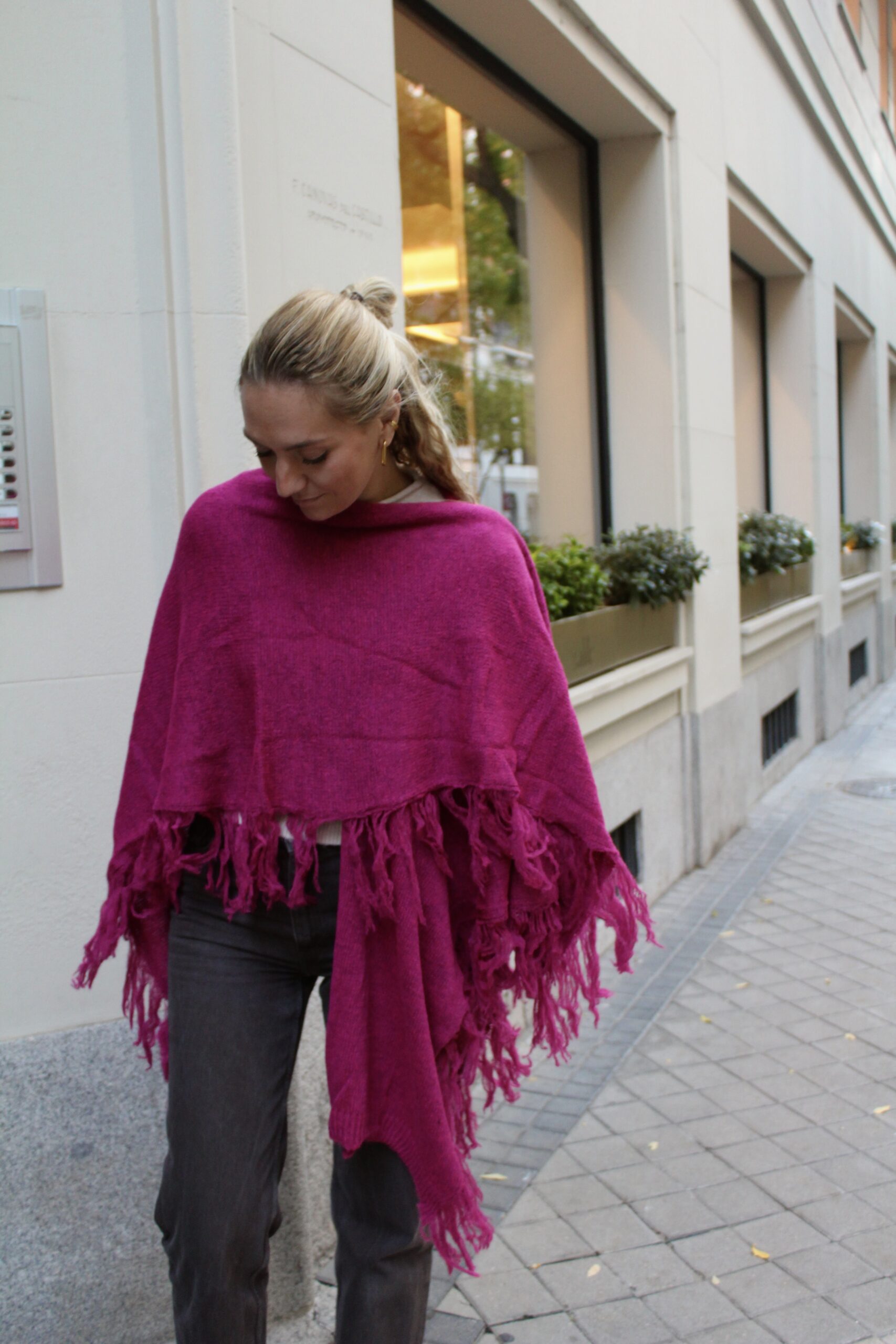 Chal de lana Outlander - Rosa Magenta