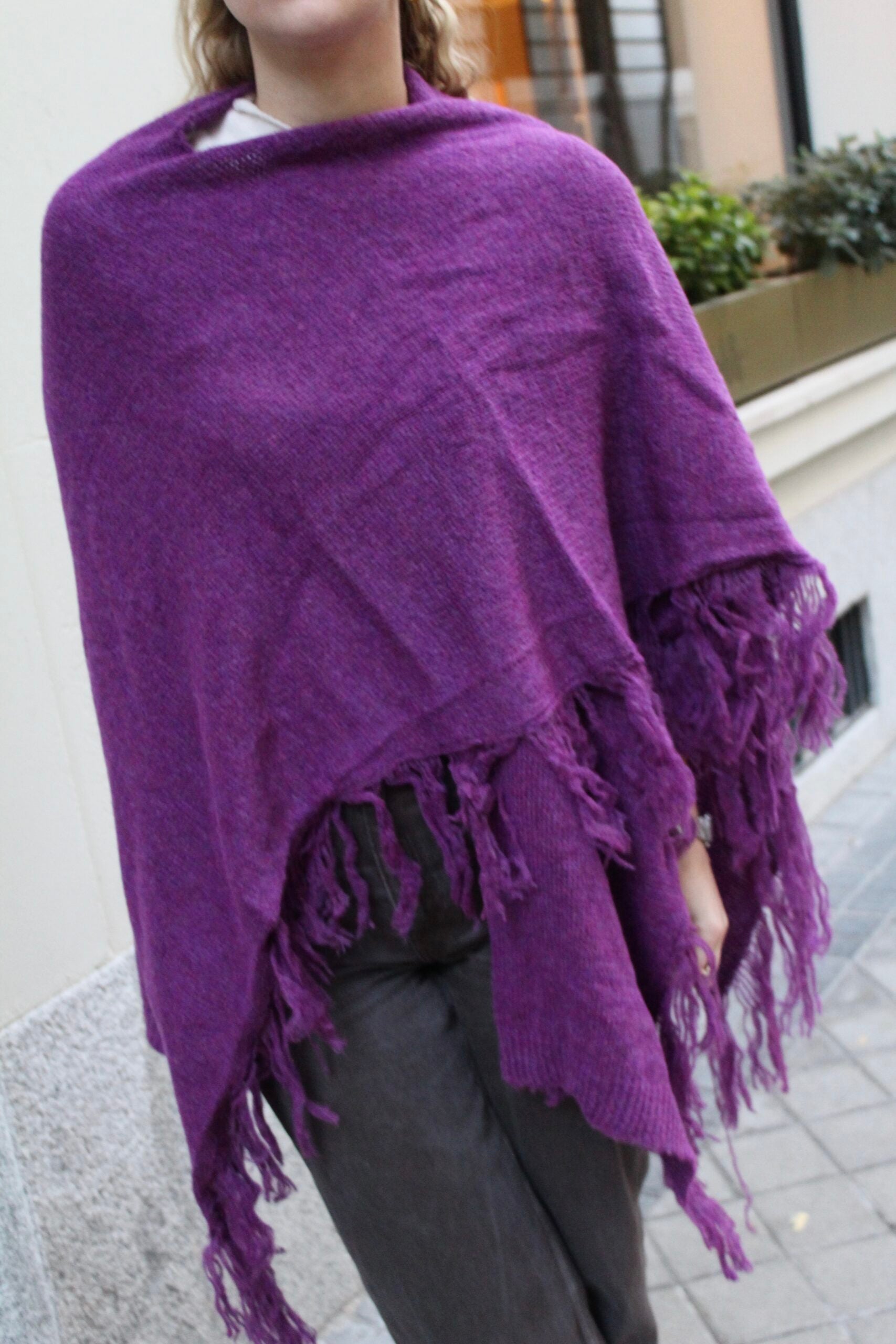 Chal de lana Outlander - Morado