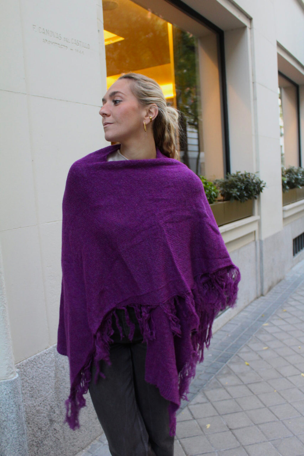 Chal de lana Outlander - Morado