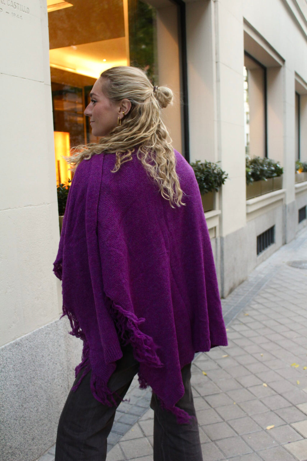 Chal de lana Outlander - Morado