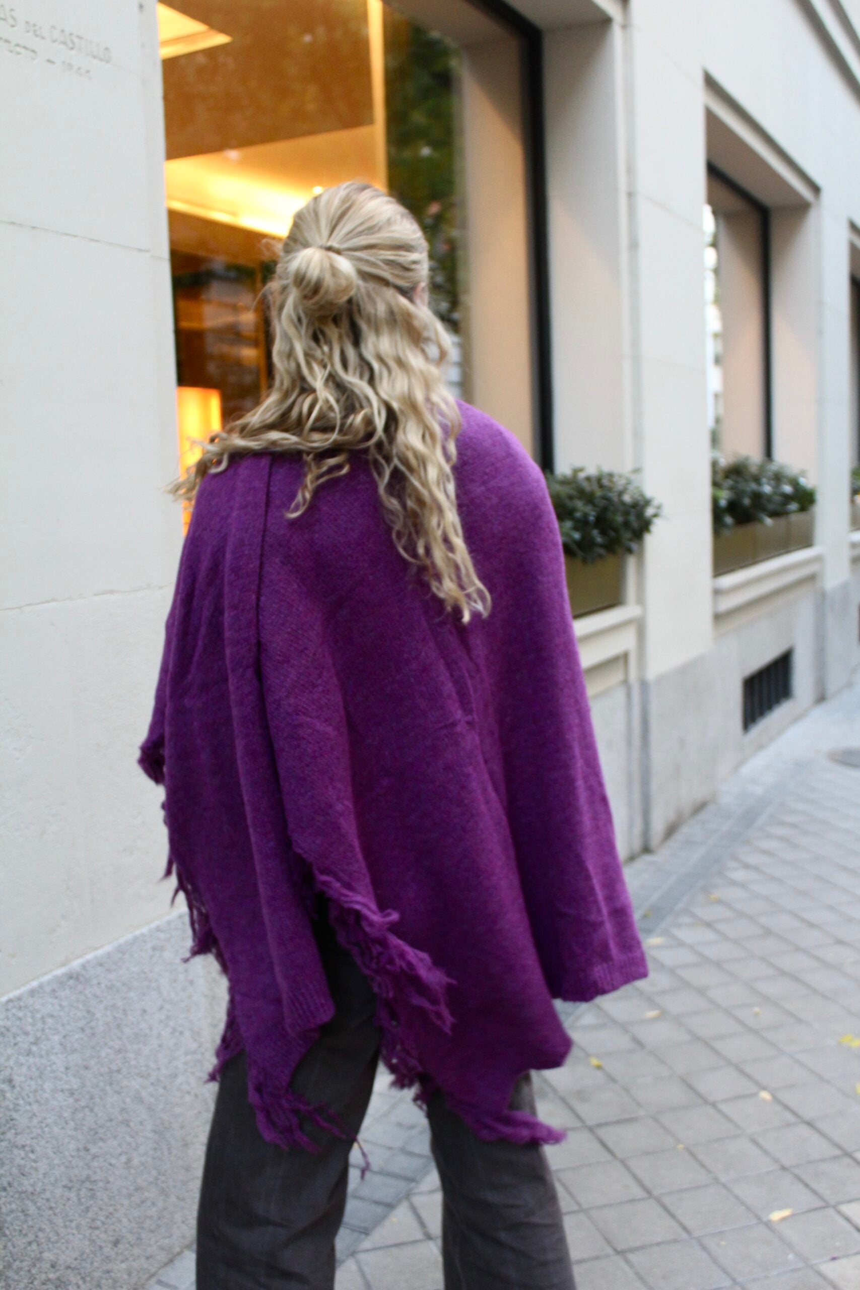 Chal de lana Outlander - Morado