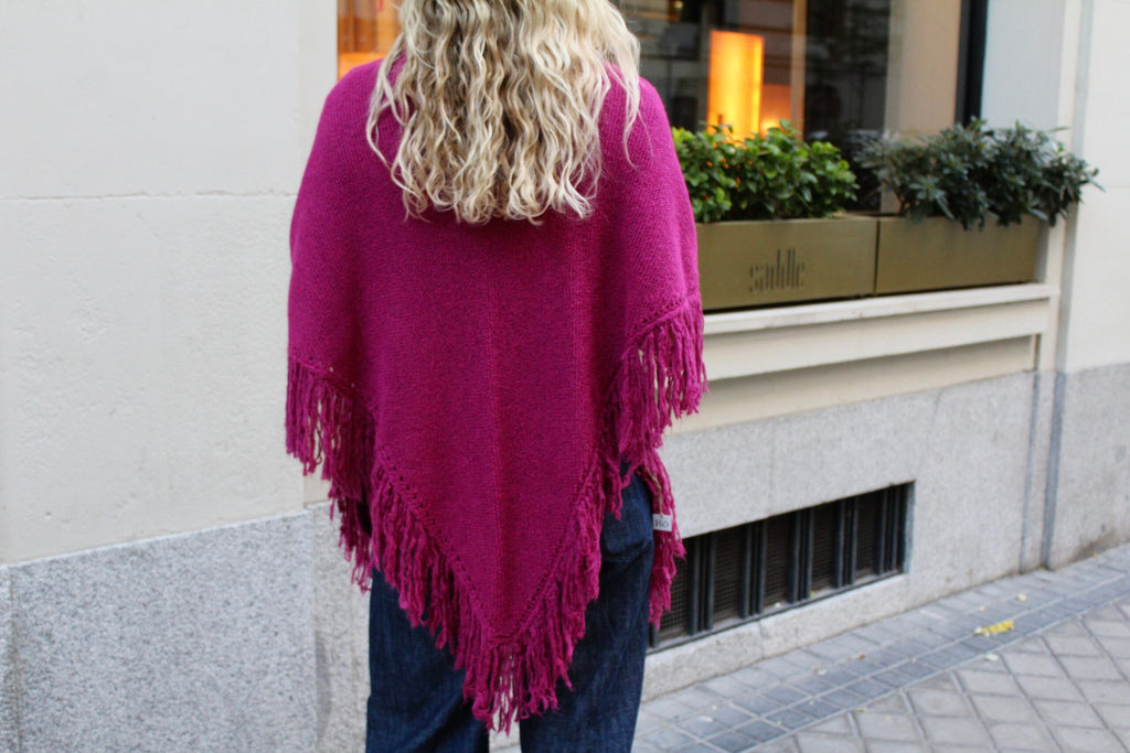 Xaile de lã Balmoral - Rosa Magenta
