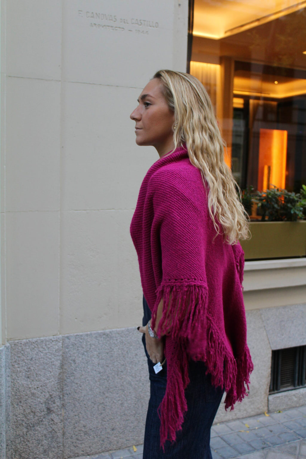 Xaile de lã Balmoral - Rosa Magenta