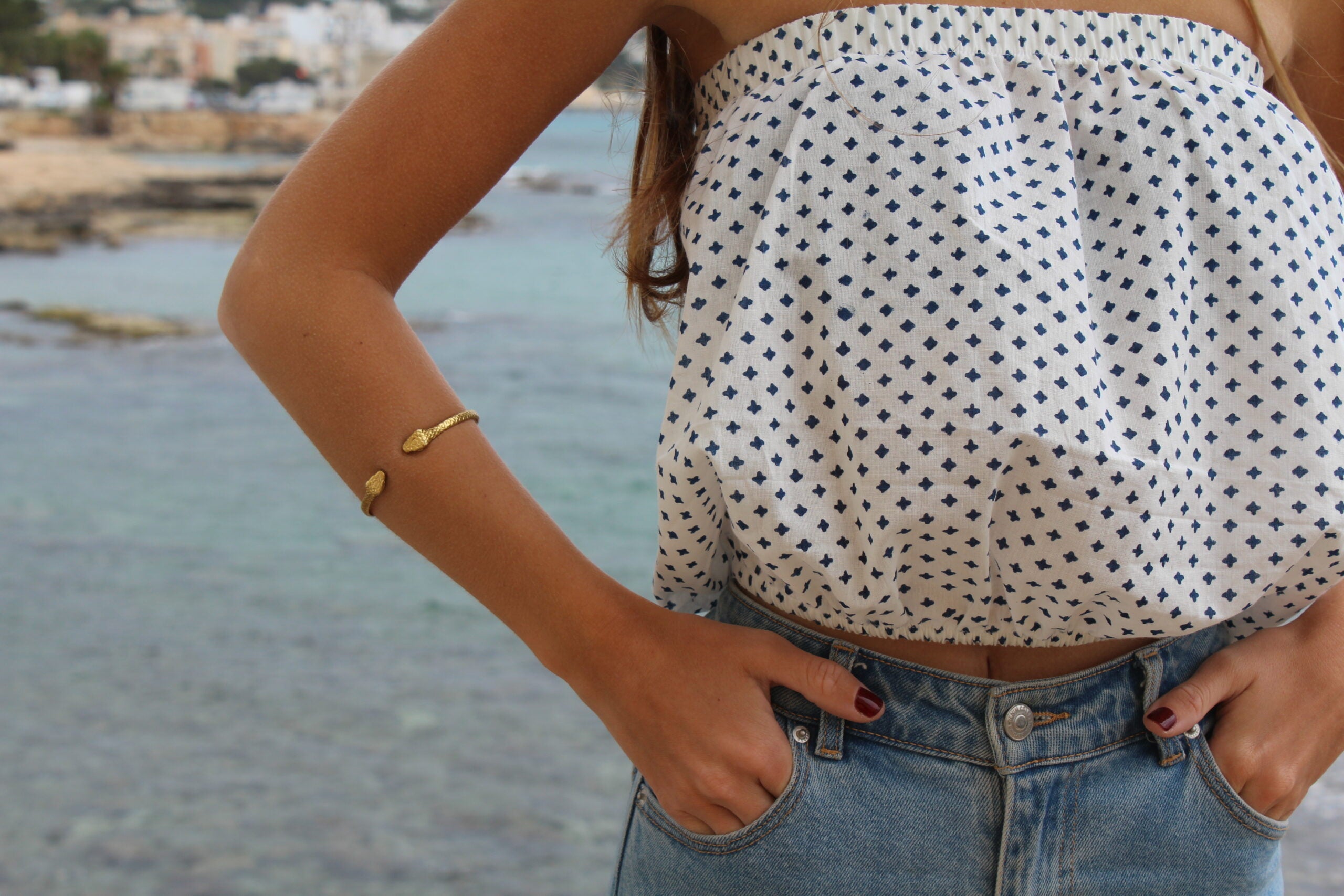 Top Bósforo azul marino