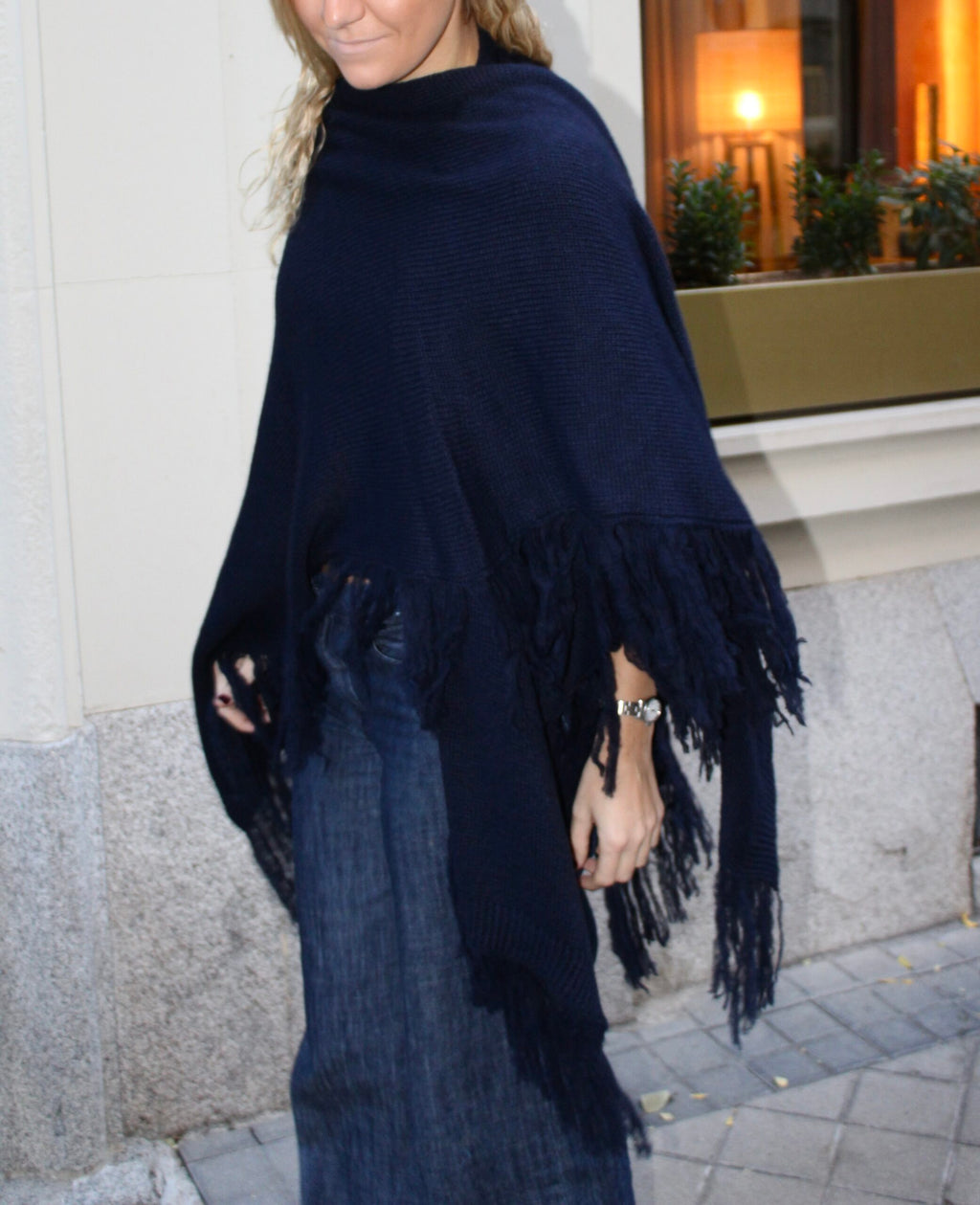 Chal de lana Outlander - Azul Marino