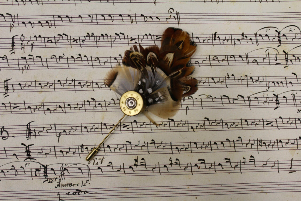 Broche vintage alfiler plumas 02