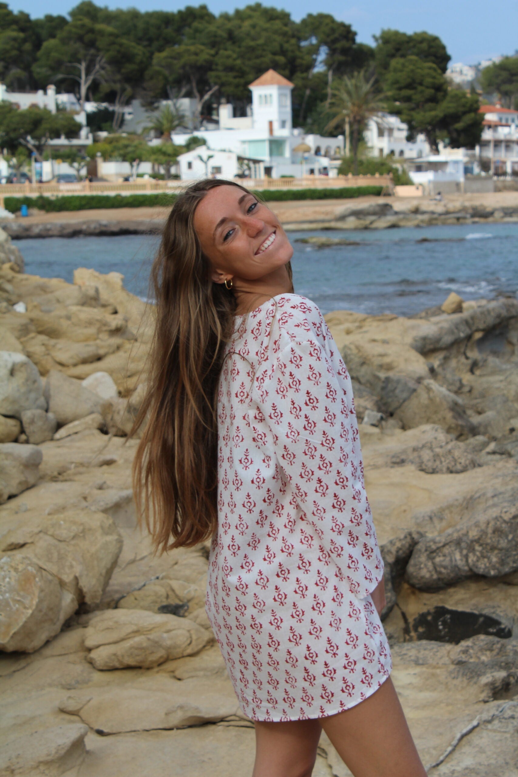 Camisa Tramuntana helechos rojo