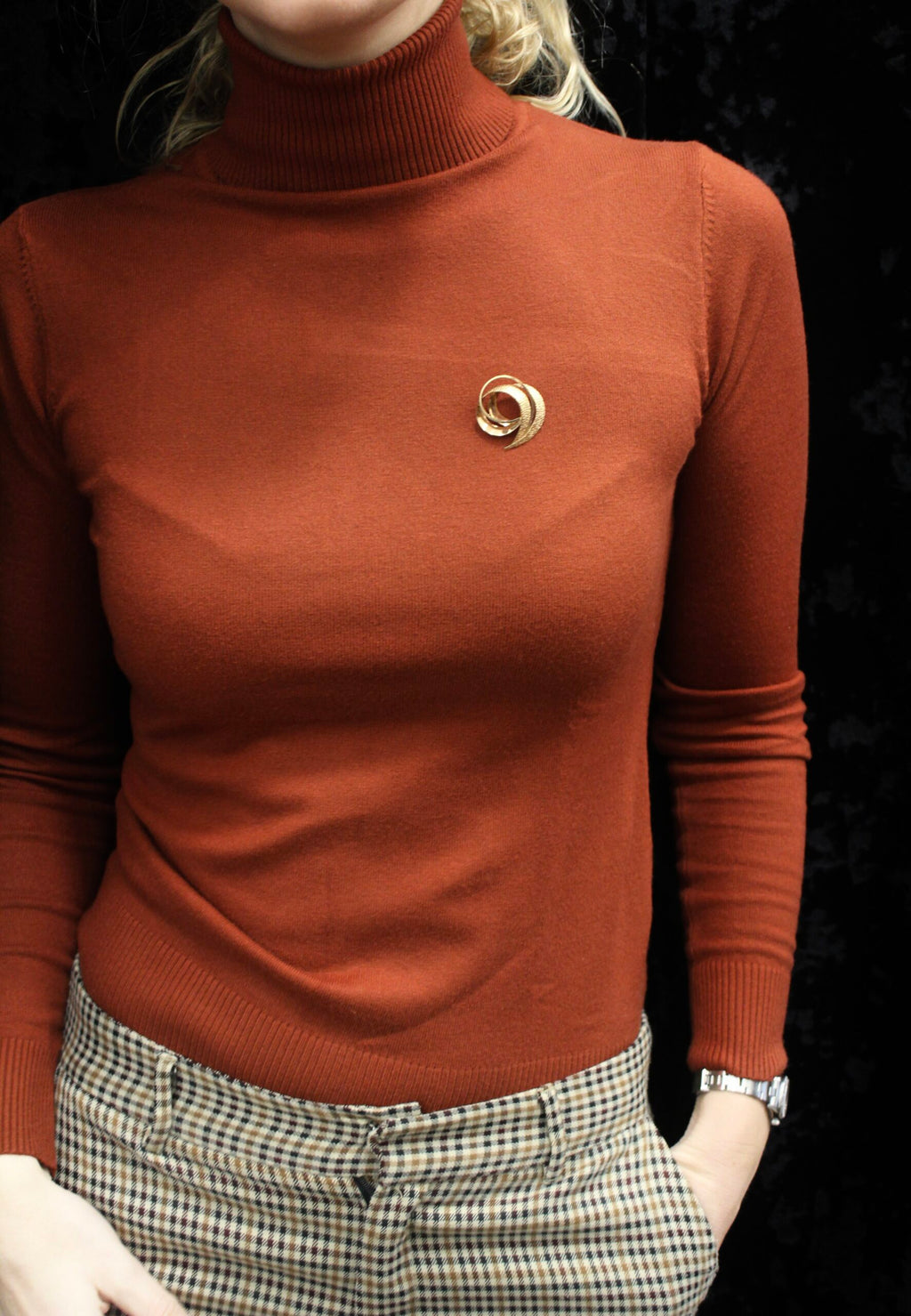 Broche vintage francés en textura